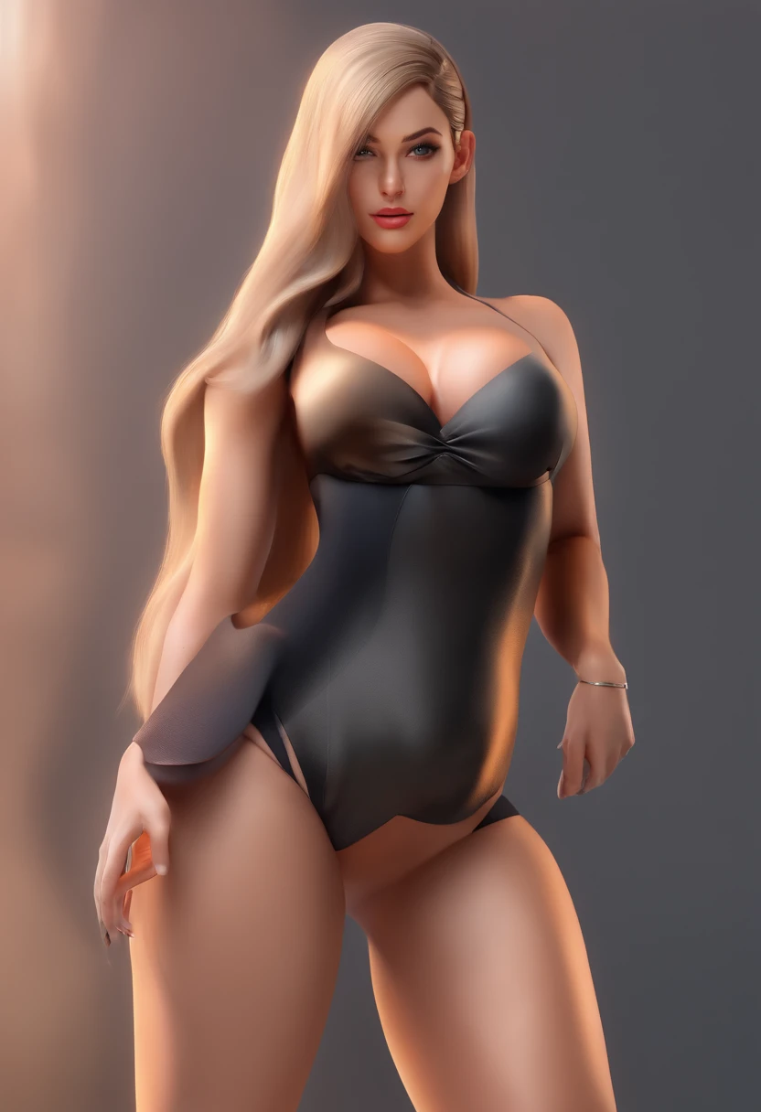 Girl, hyper realistic, perfect body, thick booty, huge breast, seductive pose, sensual expression, exposed breast