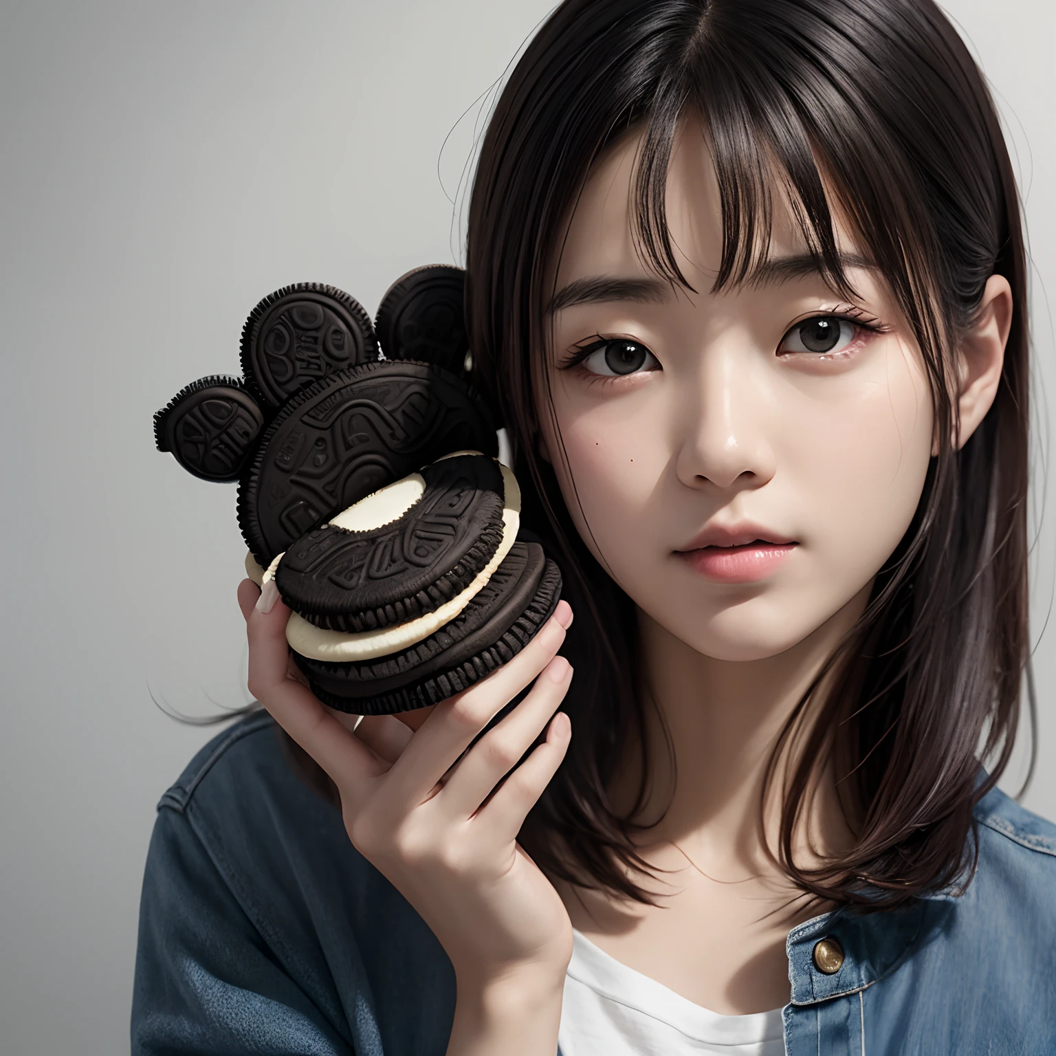 An ultra-high picture quality、realisticlying、Realistic、Oreo dyed red