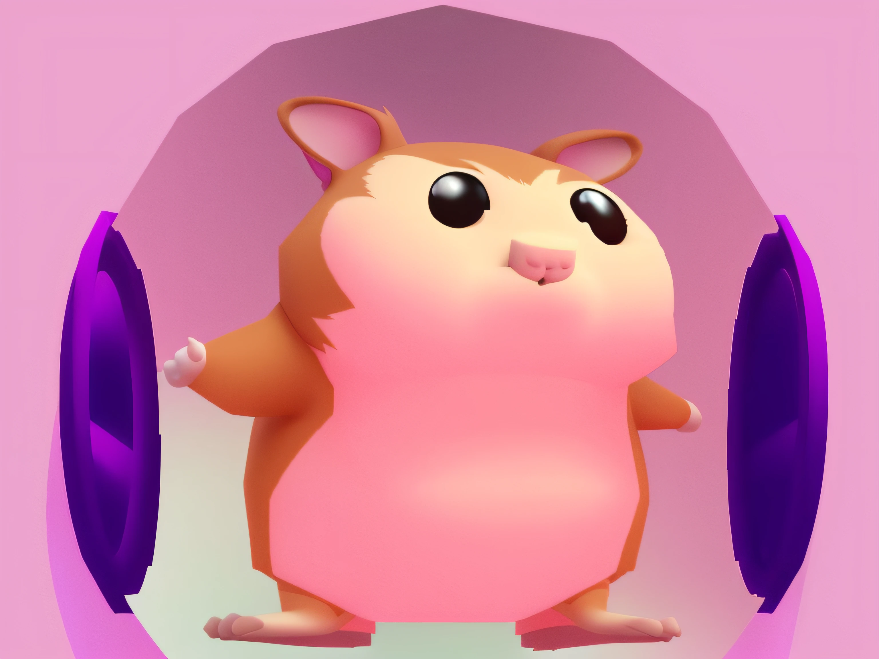 There is a cartoon hamster standing in a circle, hamster, Hamsters, 3d little pet shop, Derpibooru