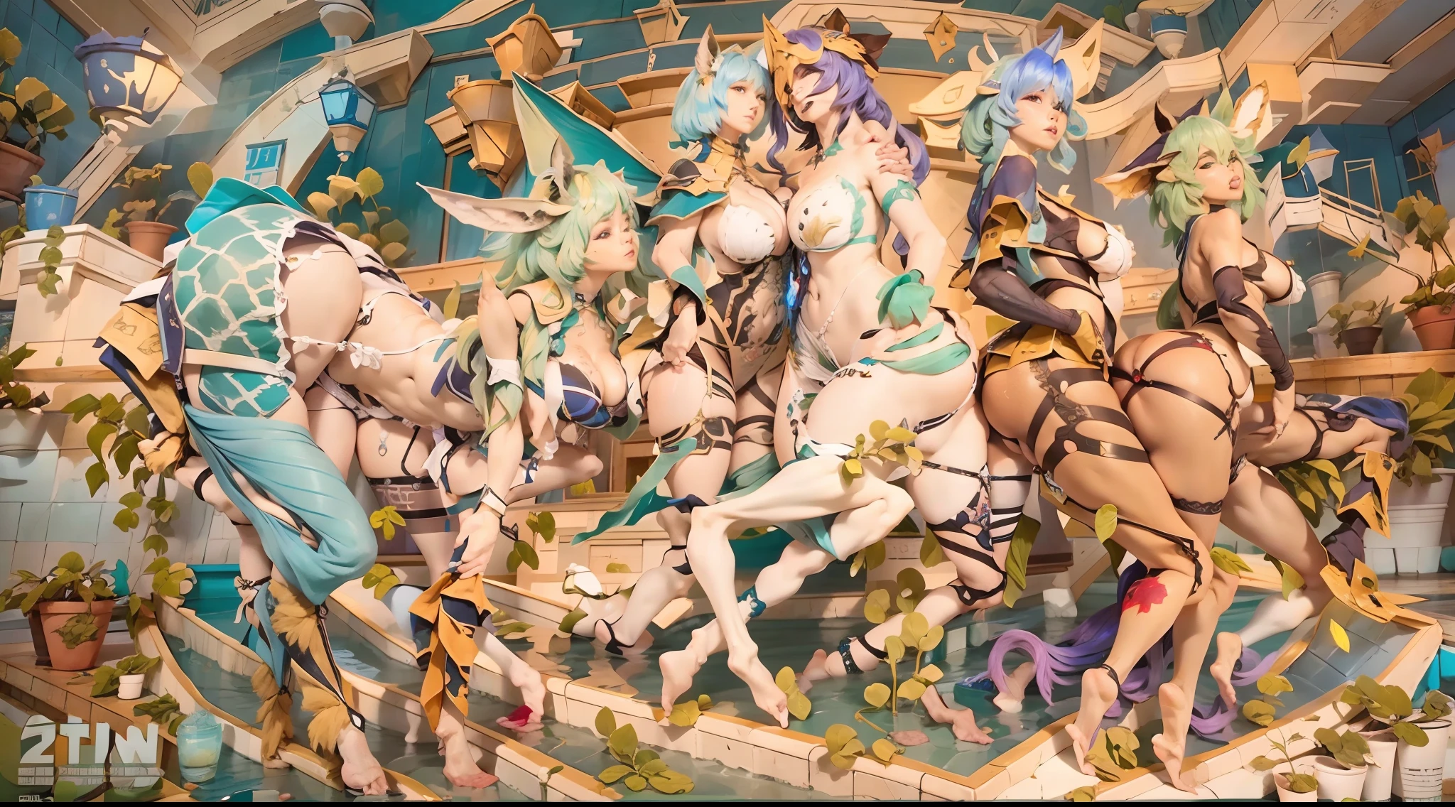 In the beautiful illustration of this super-grand scene,The ultra-long-range lens is shown(Over eight unique centaur characters:9.9),They all have their own characteristics,Vivid and interesting。Radiant angelic centaurs from the heavenly realm,To the hellish centaurs surrounded by nightmarish flames,And then to the Wind Fairy Centaur dancing in the air,There are also one-horned centaurs surrounded by thunder and lightning,and mechanical centaurs that shine with metallic light,And then to the powerful dragon centaur with colored dragon scales covering the whole body,The elegant and agile elf centaur always wears a flower crown with its slender graceful lines,Enchanting and charming Tiflin centaurs。Each character has their own unique charms and abilities。The illustration uses advanced artistic techniques and tools,(Divide the scene into sections by geometric arrangement:9.9),Each section corresponds to a centaur character,This makes more efficient use of space。Through Midjourney's advanced brush tools、Color palette、Material packs and model packs,For each centaur, beautiful props are designed to increase racial characteristics、Clothing and physical features,Enhances the character's personality and visual appeal。The scenery in the illustrations is stunning,There are changing skies、rainbowing、extreme light、Stars and Moon。Incorporating iconic landmarks such as Mount Everest,and fireworks、tranquil lake、Natural and urban elements of waves and neon lights,Creates a magical atmosphere。The centaurs display their unique abilities and equipment in a variety of environments,This is true even in extreme alien landscapes。(Use Midjourney's tools、Material packs、Texture tools、The color palette makes depicting details vivid and realistic:9.9),From complex hairstyles and as well as different racial traits、Body、Appearance features、Clothing to real textures,This greatly enhances the realism of the characters and surroundings。The fusion of multiple art styles adds movement to the centaur's