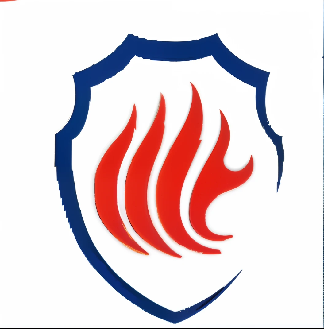 Close up of fire department logo on white background, logo without text, shield emblem, inspired by Ryūsei Kishida, single logo, trident, shield design, logo, logo, Best logo, emblem, Phoenix, author:Juan Gimenez, symbol, (Fire), a shield, inspired by Jan Karpíšek, jean girard