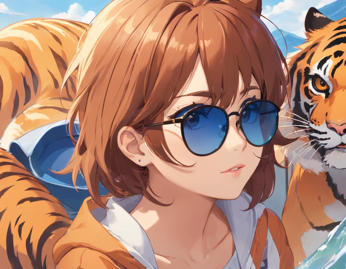 Cool Tiger,With sunglasses,Drag demeanor,full bodyesbian,Pixar style, 3D, Year of the Tiger,,tigre,,Chinese New Year,Year of the Tiger,chineseZodiac