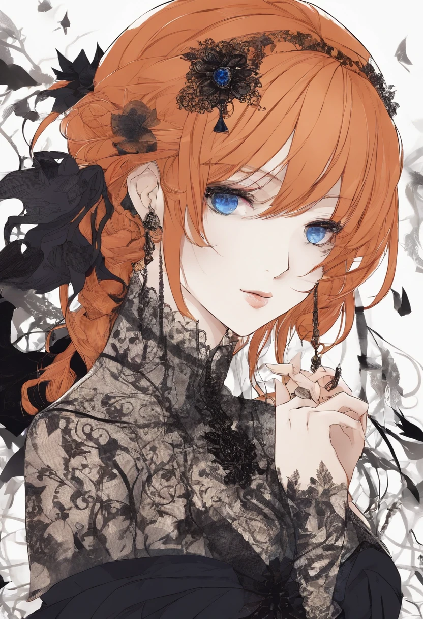 Kousaka honoka, blue eyes, orange hair