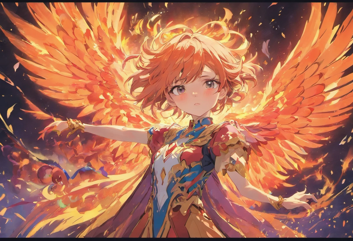 Eduardo Rodríguez Calzado style,Phoenix bird