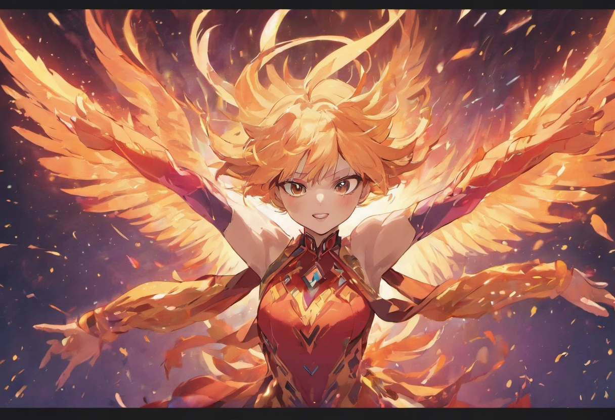 Eduardo Rodríguez Calzado style，Phoenix bird