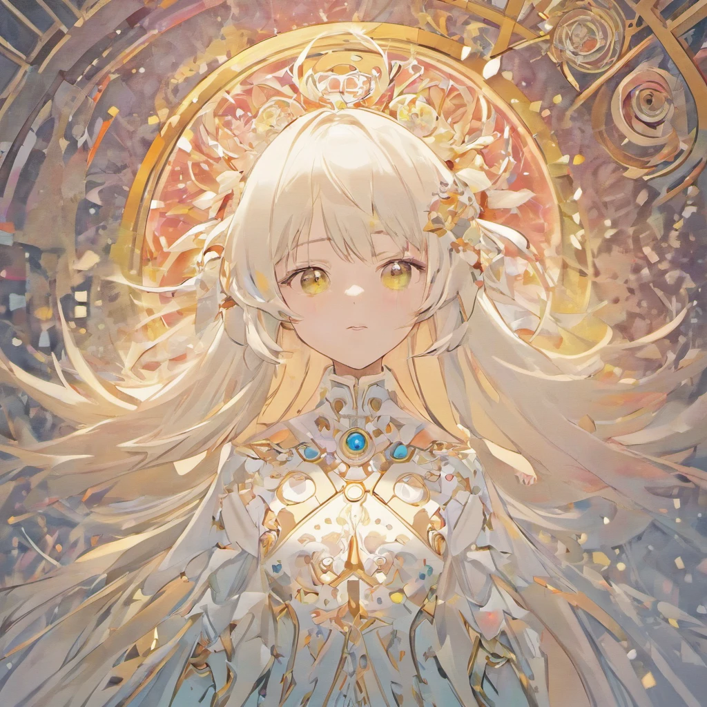 (White background:1.4),(Silhouette of beautiful AI robot girl head, Eyes closed, Colorful long hair, Alphonme Maria Mucha's style),(japanese illustration:1.3,paper art:1.3, Quilted Paper Art:1.2),( Reasonable design, Clear lines, High Sharpness,Best Quality, Very detailed, masutepiece, Movie Light Effects, in a 4k )