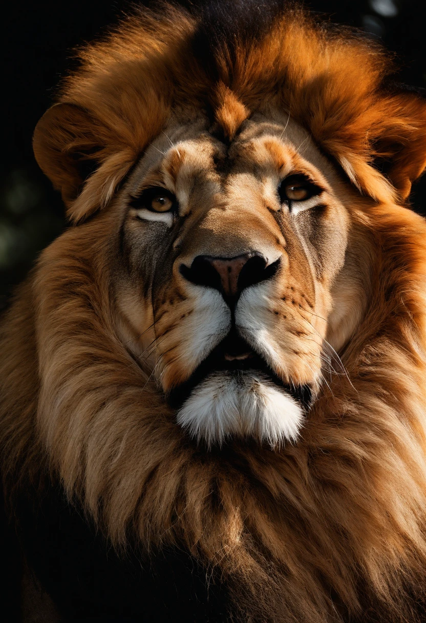 there's a lion, Caminhando na grama com uma pedra ao fundo, Pintura de Derek Zabrocki, Unsplash, arte digital, Rei da selva, with a lion's mane, olhar orgulhoso, fazendo uma pose majestosa quente, Aslam Lev, Meio lev, 2D Full-length Lion, olhar orgulhoso, arte digital animal foto, lion mane
