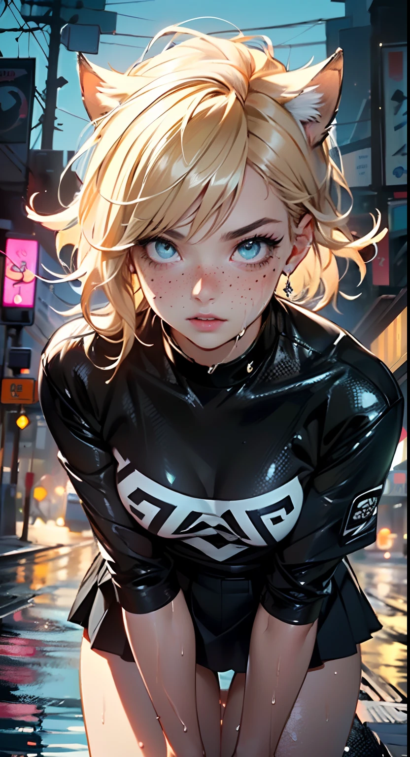 cute little cat ,(((little lolill tiny body,petite))),(((6 years ttle cat loli with extremelye and beautiful blonde hair)),(((cat girl,anthro furry cute,cat-girl))),(((cat ears,cat ears on head,big cat ears))),
(((flat chest))),(((blonde hair:1.35,messy blonde hair,colored inner hair,ear breathing,))),((heterochromia:1.5,eye1 yellow,eye2 orange,perfect eyes,upturned eyes:1.3,beautiful detailed eyes,finely detailed beautiful eyes:1,big highlight on eyes:1.2,slanted eyes)),(((freckles on the face,freckles,freckled girl))),(((lustrous skin:1.5,bright skin: 1.5,skin tanned,shiny skin,very shiny skin,shiny body,plastic glitter skin,exaggerated shiny skin,illuminated skin,wet legs))),(delicate detailed fingers,detailed body,detailed arms,human hands,(detailed face)),
cute,slutty,,erotic,(((nsfw))),
zettai ryouiki,revealing clothing,show skin,((rave shirt,neon shirt,rave mini-skirt,visible thong straps)),(wearing a rave outfit:1.3,rave clothes,semi-naked,with little clothing),((wet clothes,detailed outfit,detailed clothes)),
(dynamic pose:1.0),solo focus,embarrassed,(centered,scale to fit dimensions,Rule of thirds),
cyberpunk city by the ocean at night, with bright neon signs and dark stormy clouds and puddles,
High resolution, sharp focus, (ultra detailed, extremely detailed), (photorealistic artwork:1.37), 8k wallpaper,((synthwave background theme)),((vibrant colors)),(intricate),masterpiece,(best quality),