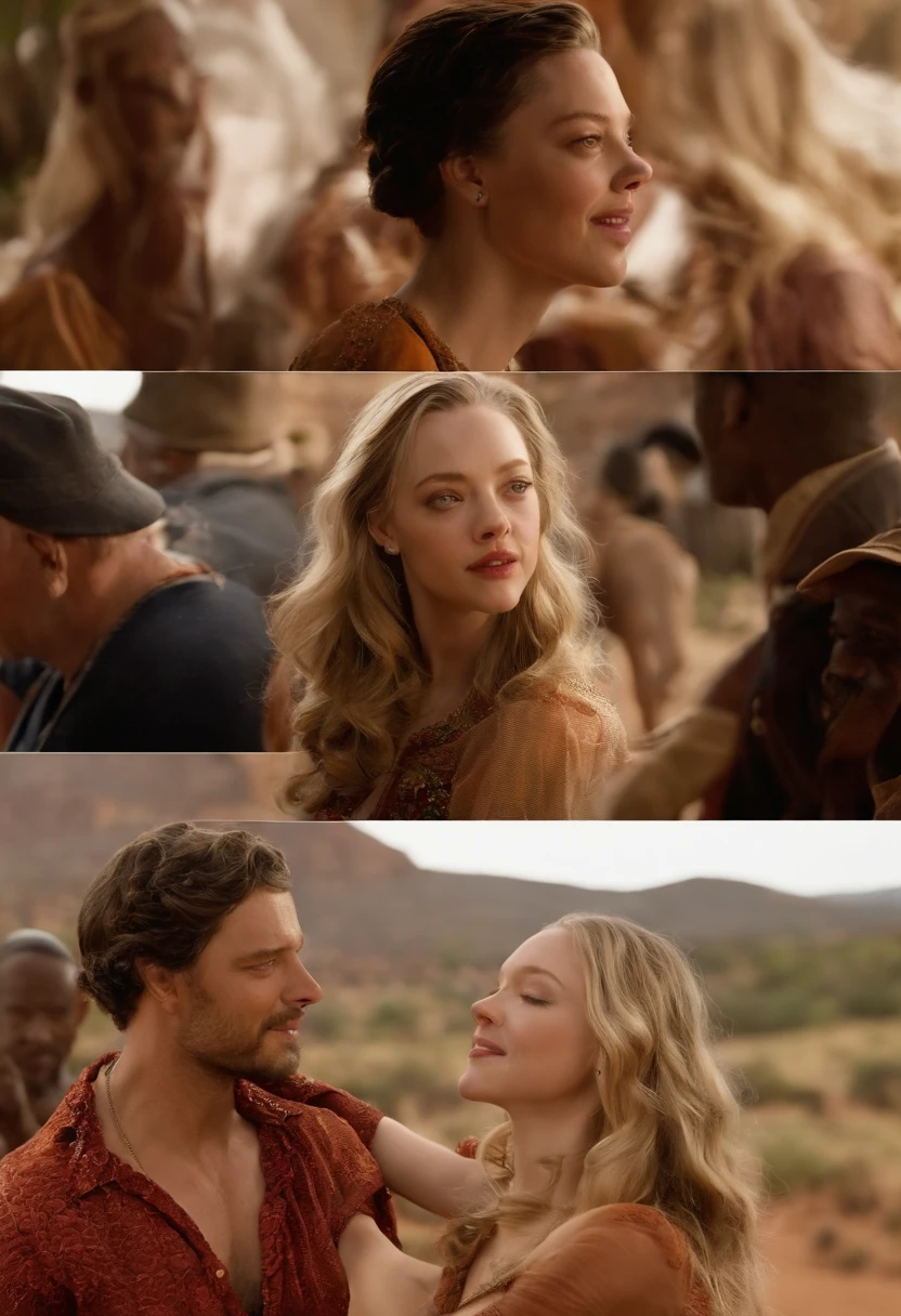 Amanda Seyfried com 15 anos chorando e gritando suada sendo estuprada por um homem africano grande e gordo