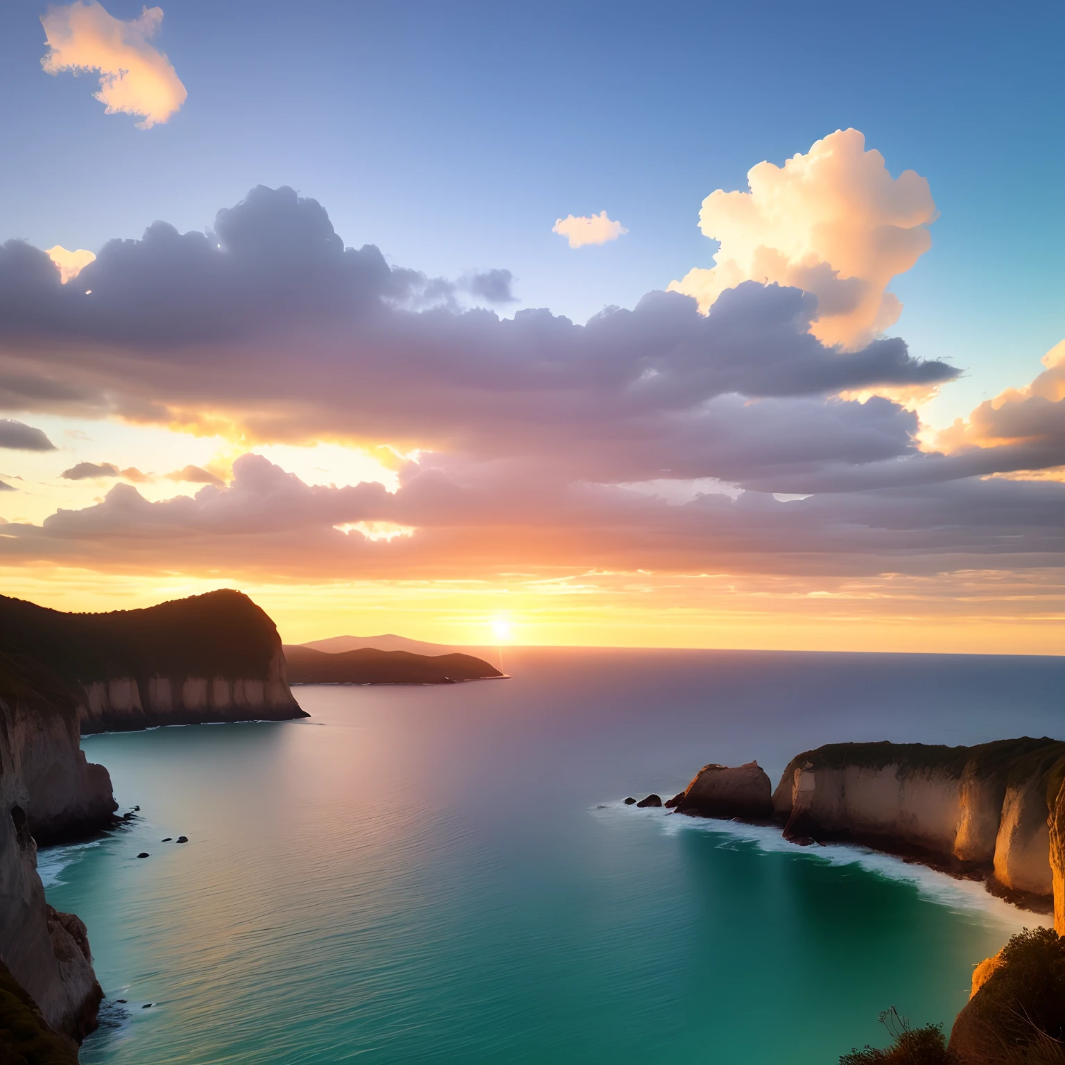 Hermoso horizonte tricolor
