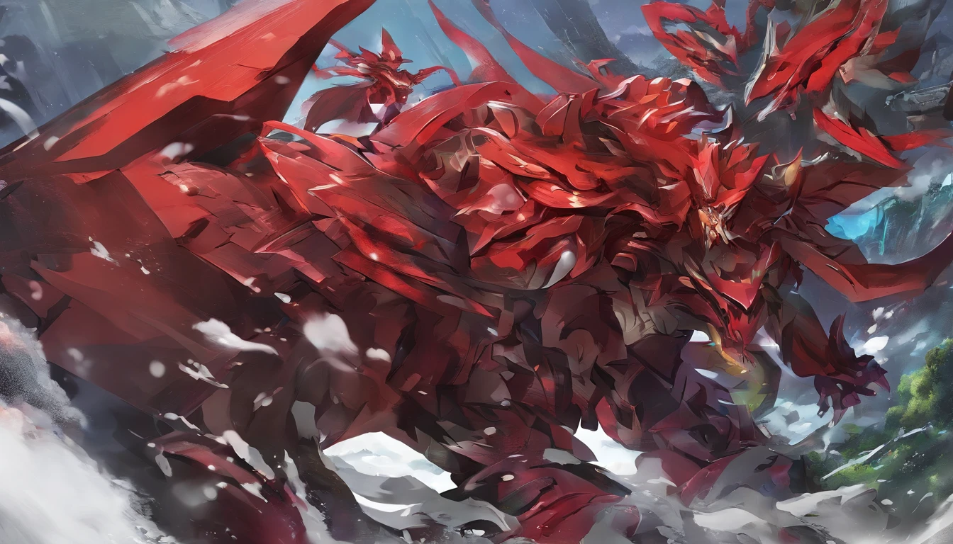 (The same characters,frontage,Lateral face,on back),tauren,frontage,irate,vred,Red horns,Cow's hooves,musculature,Big dynamics,Black skin,2D,4K,k hd,undamaged,Fantasyart、art stations,comic strip,(best quality,illustration,depth of field,Very detailed),Overlooking
