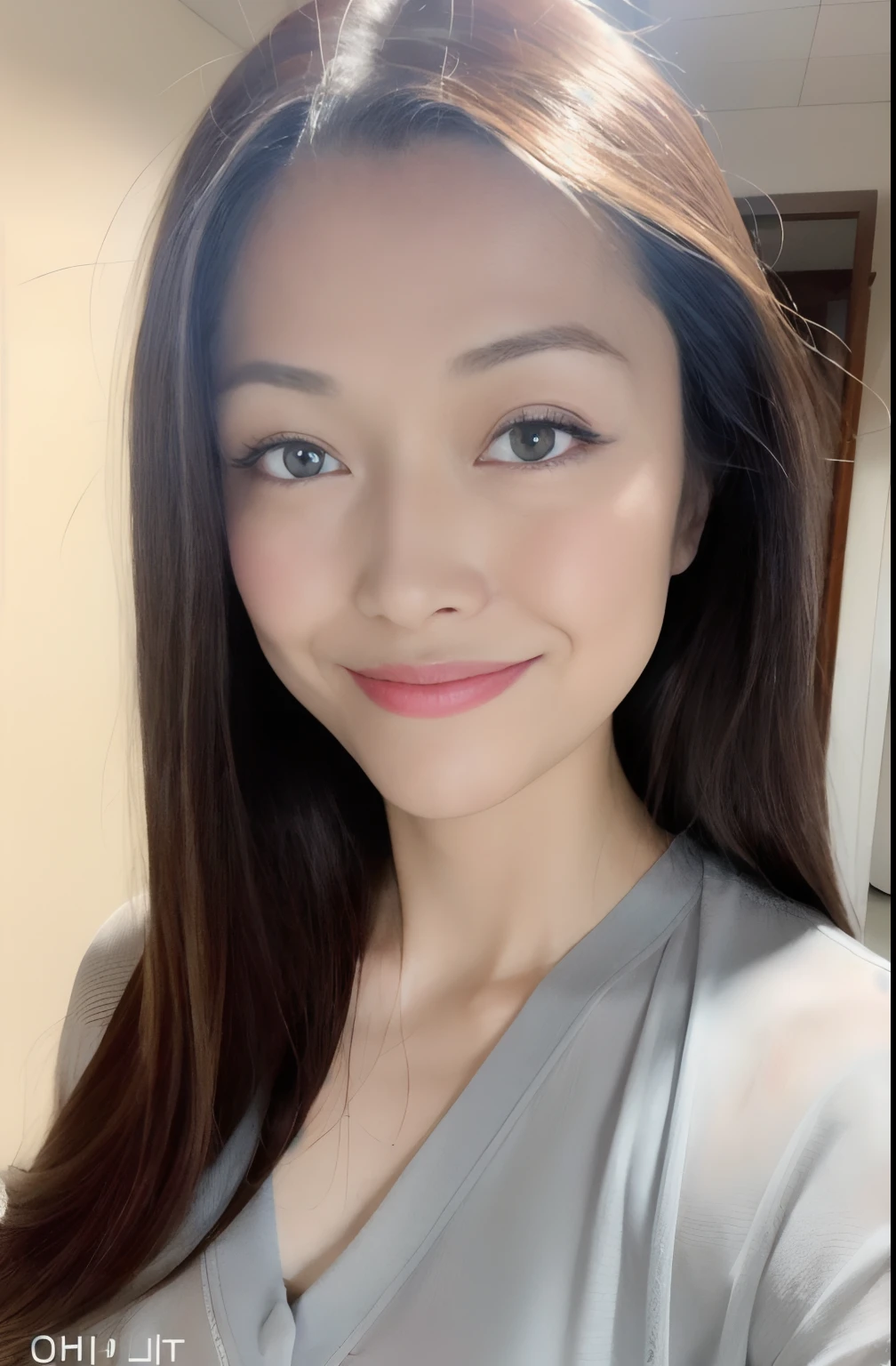 Light smile、natta、Raw photography、(((Portrait of extreme beauty)))、((glistning skin))、女の子1人、19-year-old beautiful girl in Prague、bright expression、((brown haired))、[Big blue eyes that shine like jewels]、Glossy glossy skin、Silky long straight hair、eye liner、Beautiful bangs、Hair between the eyes、((​masterpiece、top-quality、ultra-detailliert、Film Light、intricate-detail、hight resolution、ighly detailed))、细致背景、8KUHD、Digital SLR、Soft light、hightquality、Film grain、FujifilmXT3 、Shallow depth of field、natural soft light、Kamimei、Lush bust