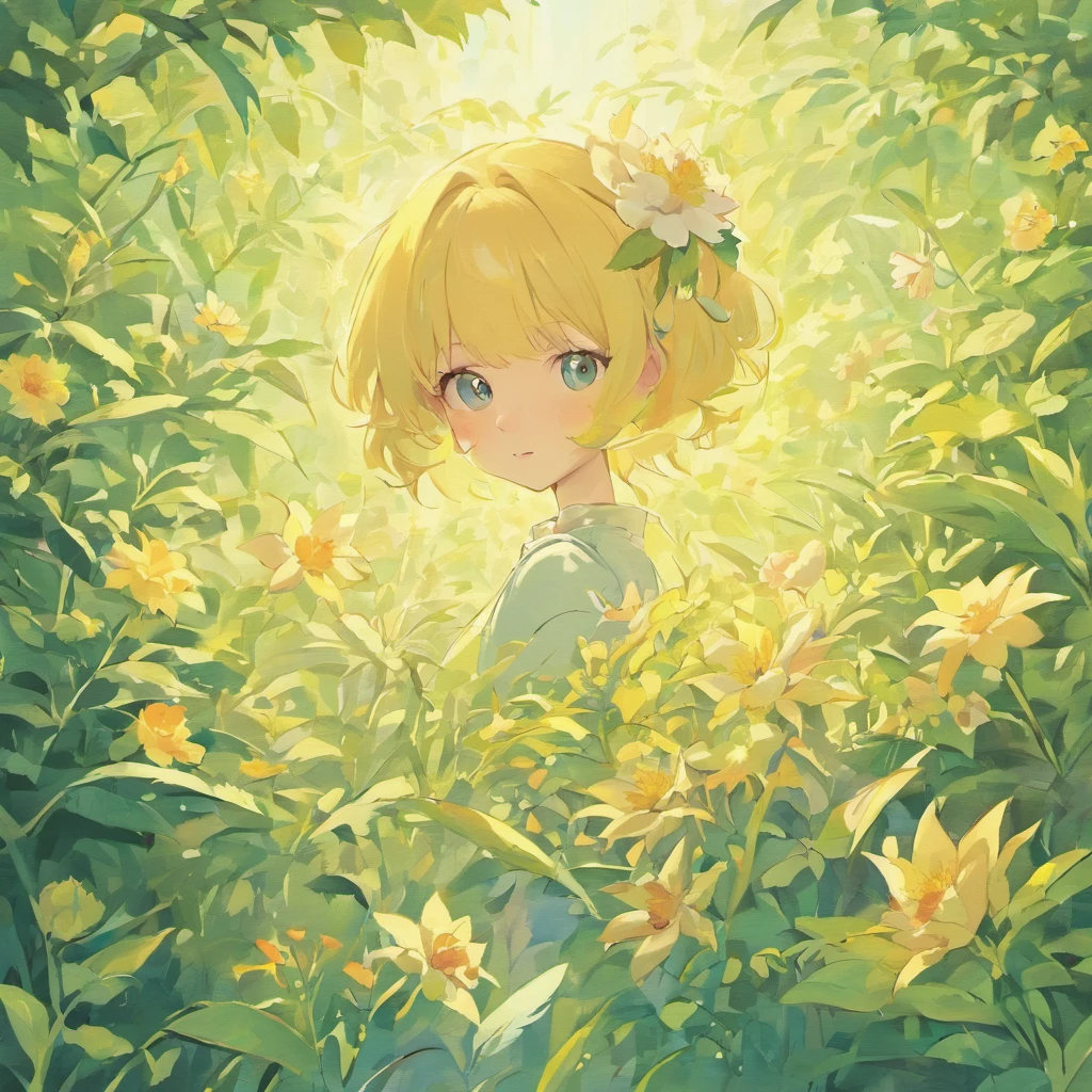 Anime girl in a field of flowers - SeaArt AI