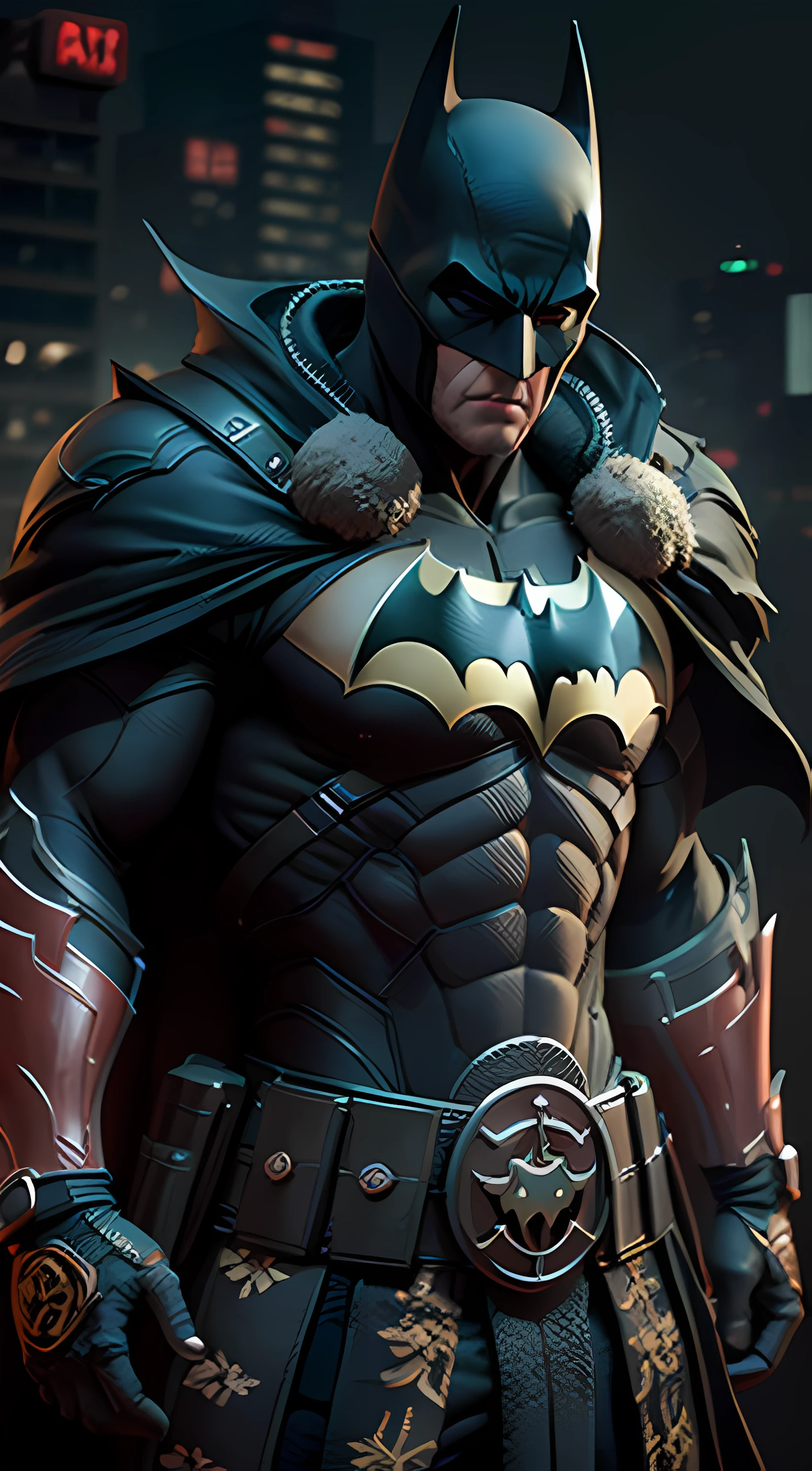 batman become samurai, octane render, unreal engine, highly detailed, intricate