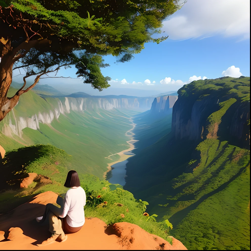 Utilizando minha foto criar ima com personagens em lugares na natureza