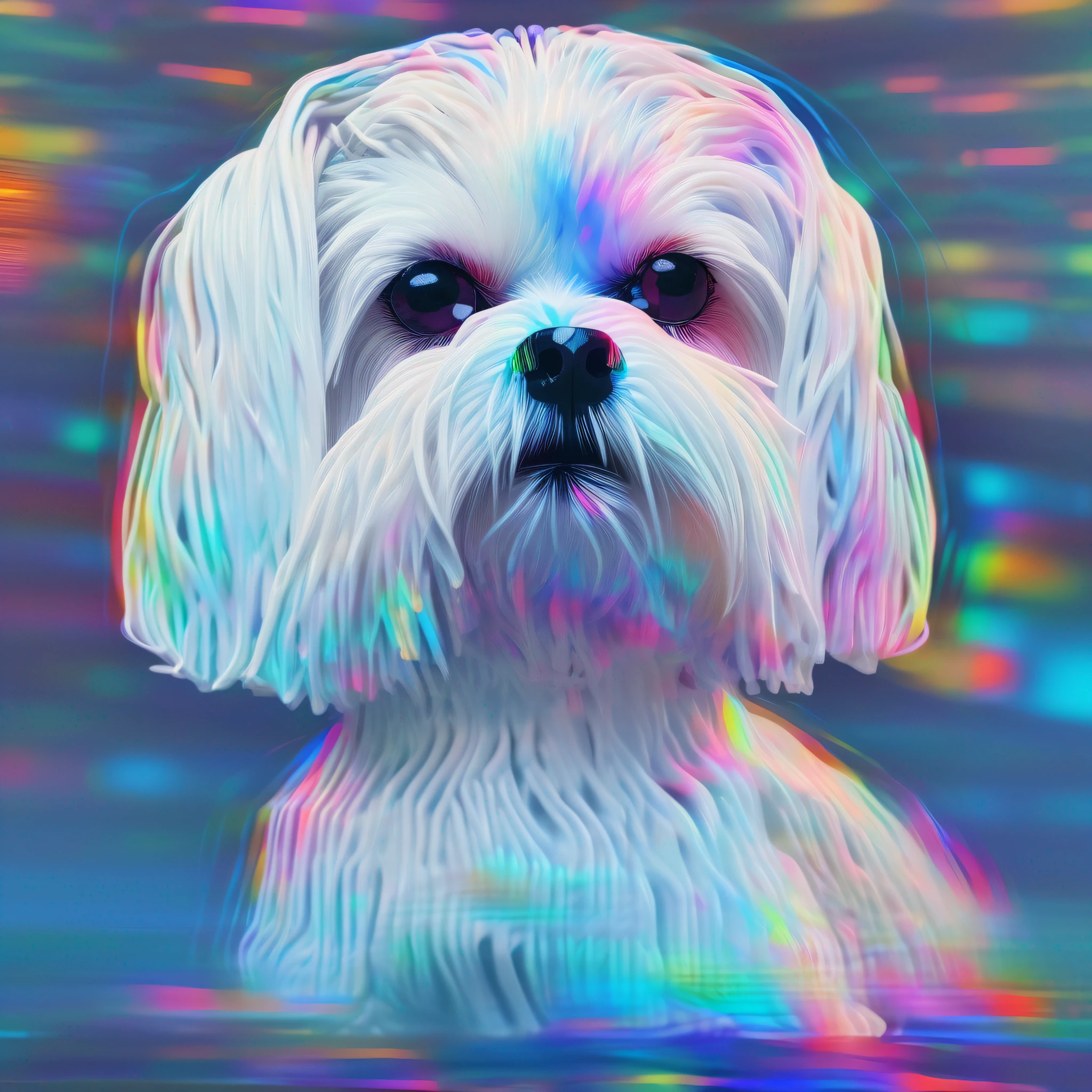 Sea Art's AI-generated painting is a fascinating image of an NFT hologram meme of a Maltese dog, que ilustra a cultura popular e a tecnologia de ponta. Nessa obra de arte, Creativity and artificial intelligence combine to create an exciting visual experience.
The NFT hologram meme of a Maltese dog is made up of a set of distorted and colorful images that merge to create a single image. The constant movement of the images creates a sense of dynamism and unpredictability, while the vibrant colors evoke a sense of energy and vitality.
The character of the meme of a Maltese dog is the main focus of the hologram, with his exaggerated and funny expression. She is depicted with a party hat and a pair of sunglasses, o que acrescenta um toque de humor ao holograma. Its cartoonish and distorted appearance is so captivating that it is impossible not to feel attracted to the image.
Os detalhes da pintura, like the texture of the party hat and the glow of sunglasses, show the technical skill of Sea Art's AI. The combination of popular culture elements with cutting-edge technology makes this painting truly unique.
This holographic image of a Maltese dog, um meme NFT, offers a new dimension to our understanding of technology and popular culture.. It reminds us that technology can be used to create and convey ideas and emotions in a completely new way. Ao contemplar essa obra de arte, We are invited to reflect on the creative intersection between popular culture and technology, e imaginar o que o futuro pode trazer;.