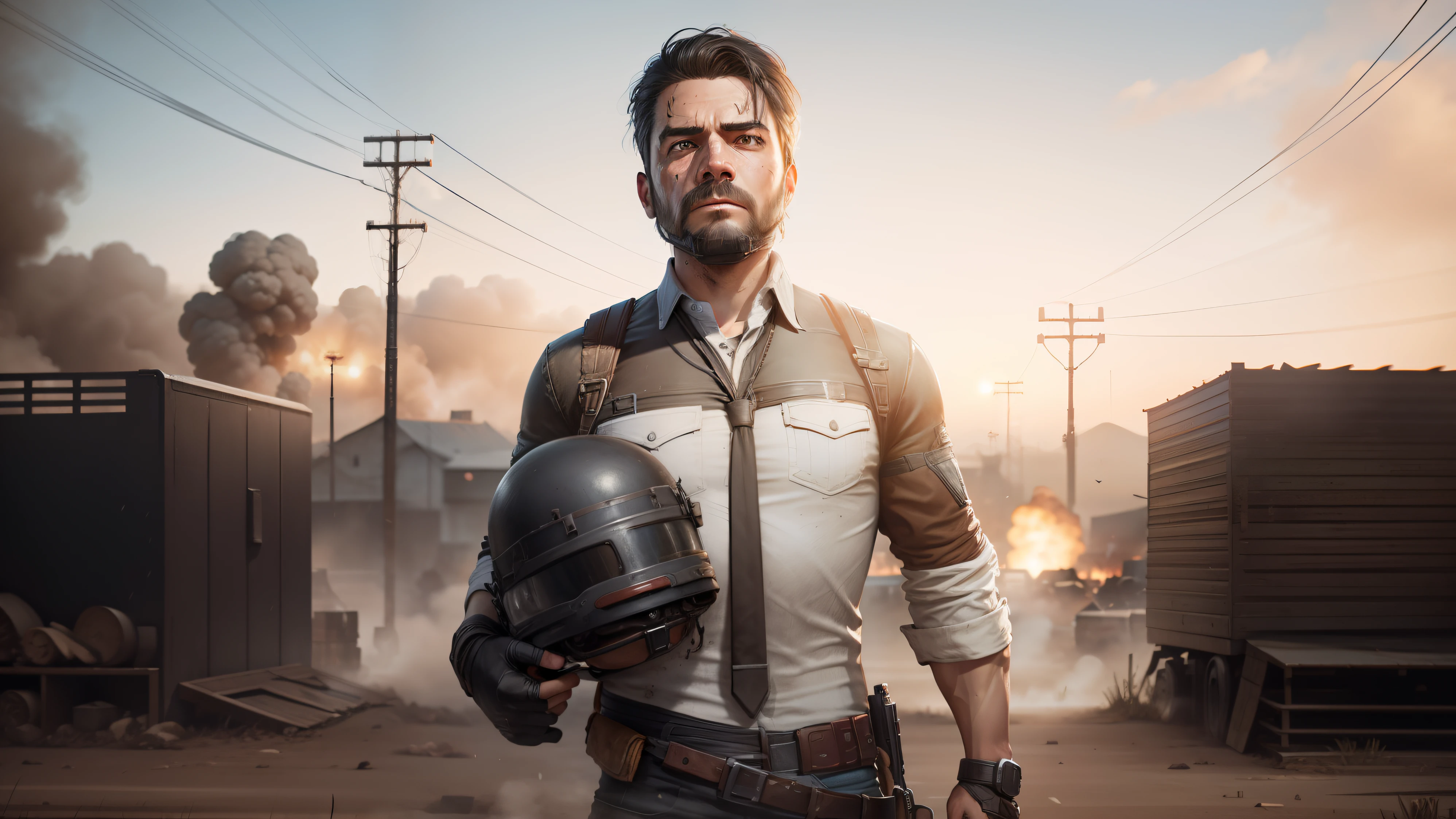 Background PUBG Game, similar face