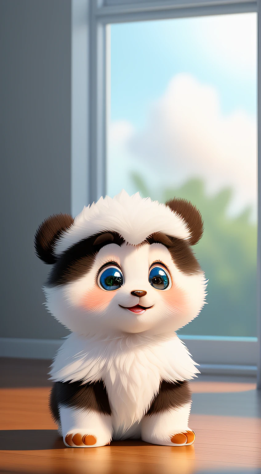 (masterpiece), (best quality), (ultra-detailed), (full body:1.2), Super cute, Baby, Pixar, Baby panda in pajamas, Big bright eyes, Fluffy, Smile, Delicate and fine, Fairy tales, Incredibly high detailed, Pixar style, Bright color palette, Natural light, Simple background with pure color, Octane render, Trending on Artstation, Gorgeous, Ultra wide angle, 8k, HD, Realistic