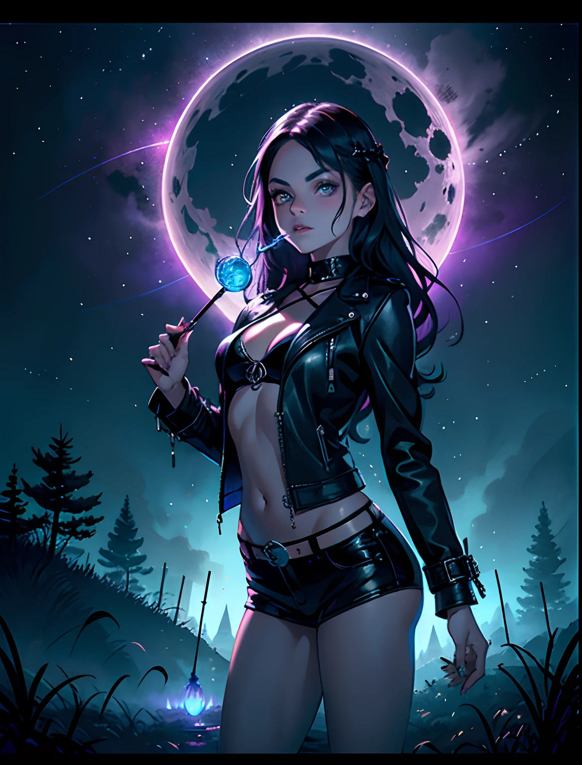 (best quality, masterpiece:1.1), an oil painting of a naked female vampire, intricate black skirt, skirt lift, exposed arms and shoulders, black shirt, (print on shirt:1.2), (black metal print shirt:1.4), (underboob:1.2), navel, midriff, thighhighs, garter straps, (grey plaid pleated tartan skirt), passionate, dynamic angle, cinematic, (close-up:1), zoomed, centered, nsfw, elegant, soft, horny, sexual arosal, embarrassed, beautiful, small breasts, pussy, sweat, sexual blush, red lips, (open clothes:0.5), gloves, braid, pointy ears, red eyes, inspired by ken kelly and KyuYong Eom, kenkelly BREAK
night sky, colorful, bold colorls, lake, foggy, atmospheric
<lora:m99_labiaplasty_pussy_2:0.2>
<lora:DeathMetal(logo_style):0.85>
<lora:kenkelly(style):0.3>
<lora:kyuyong - KyuYongEom Style:0.3>