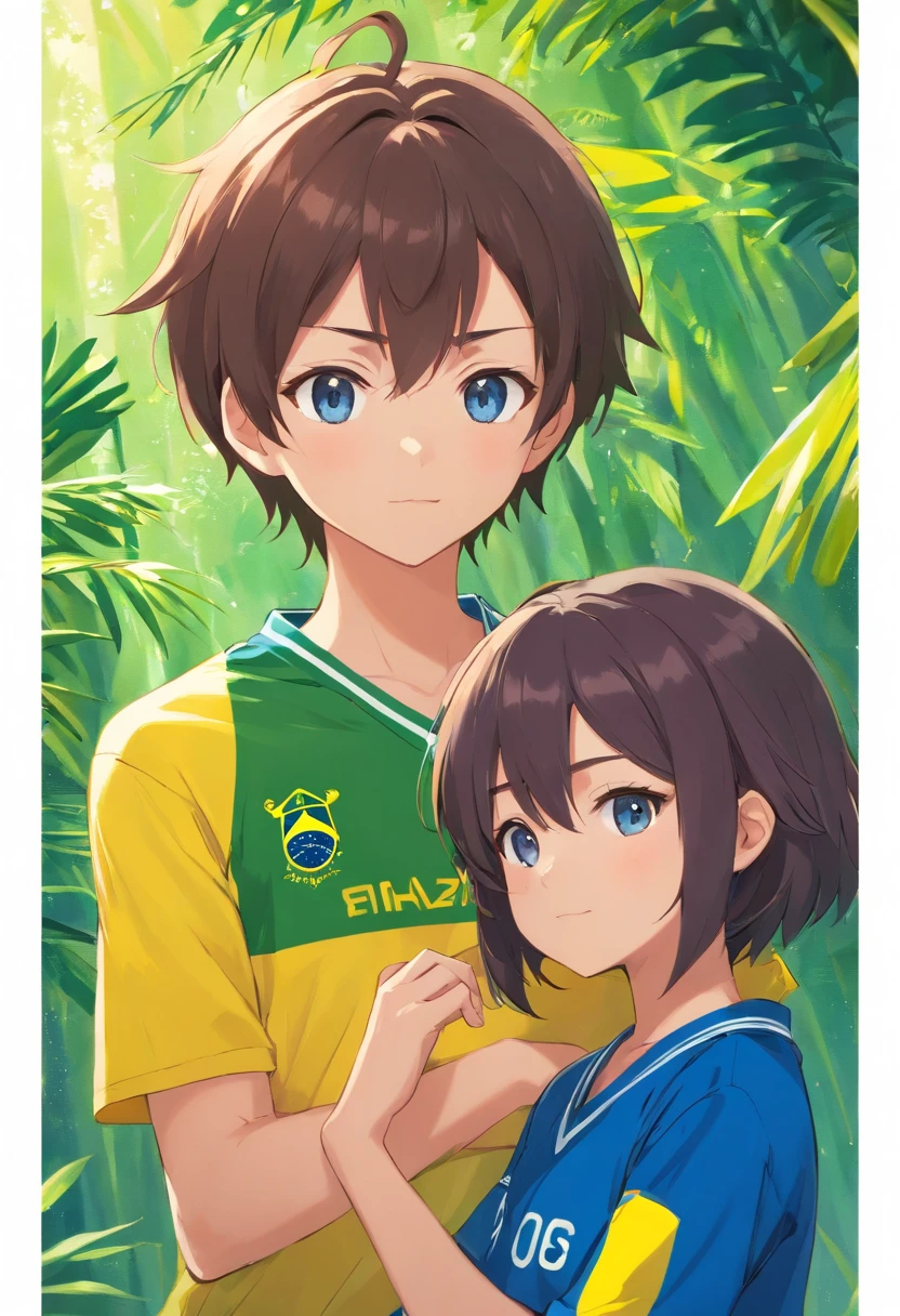  e meninaeira do Brazil, Blue circle, faixa amarela, capa de livro, childrens, Brasil, Brasil, futeBol, camisa do Brasil. Amazon Rainforest, arara azul. BRAZÃO Brazilian National Team.
