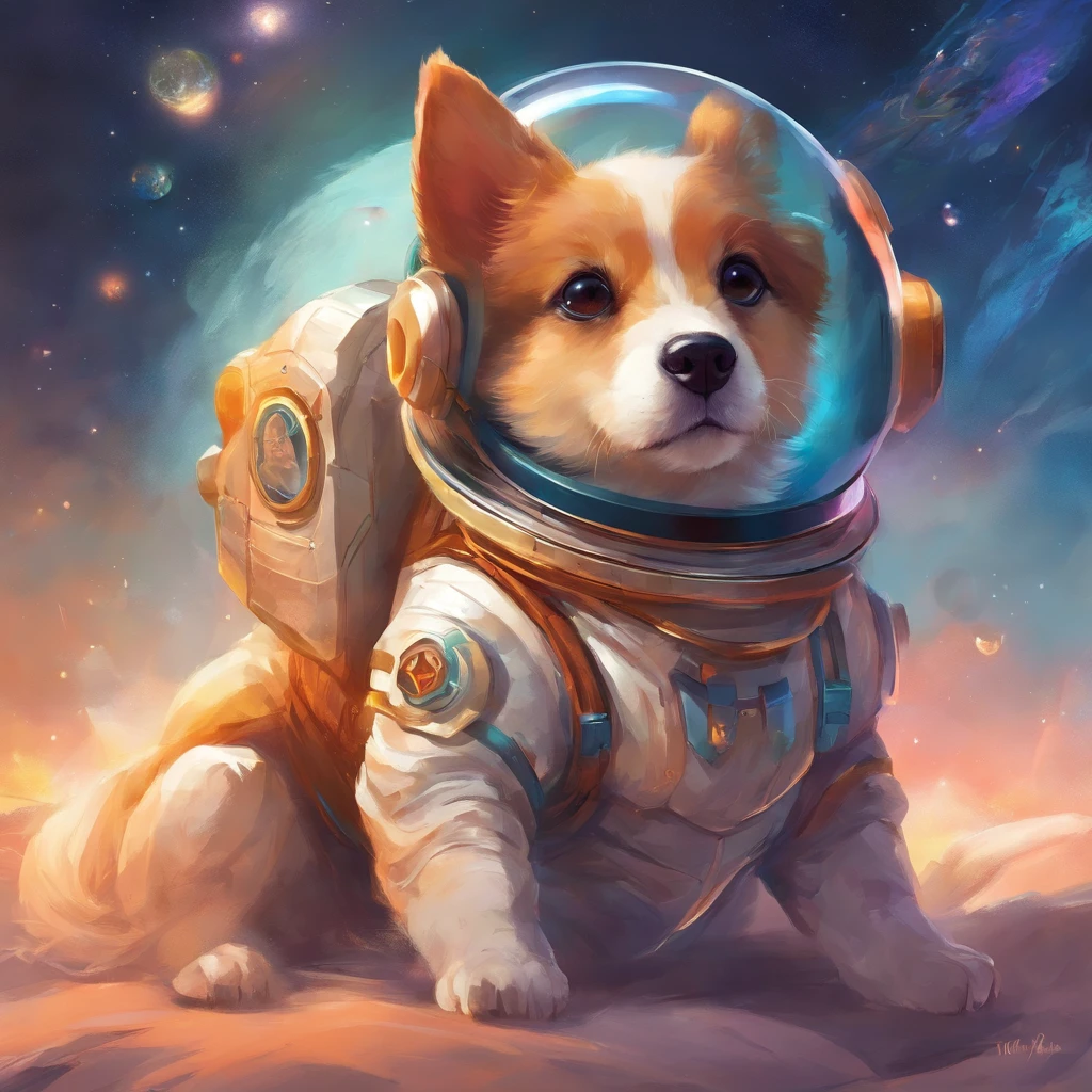 Puppy in a spacesuit，Odyssey in space