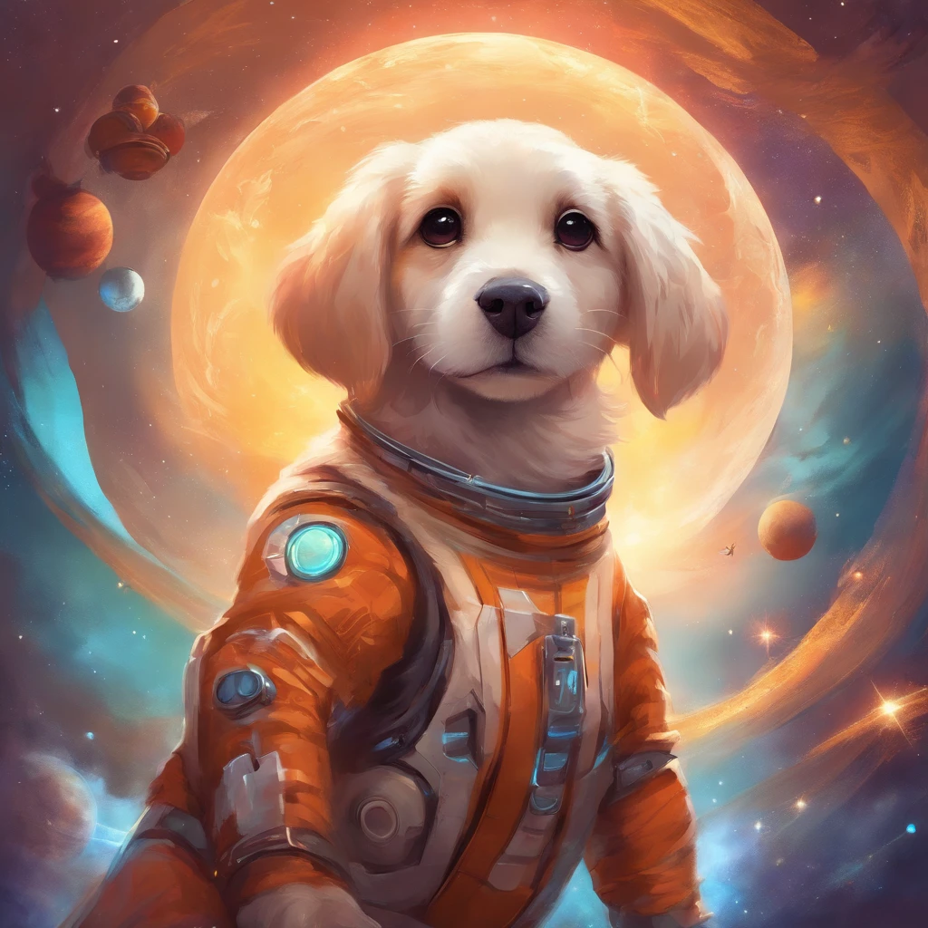Puppy in a spacesuit,Odyssey in space