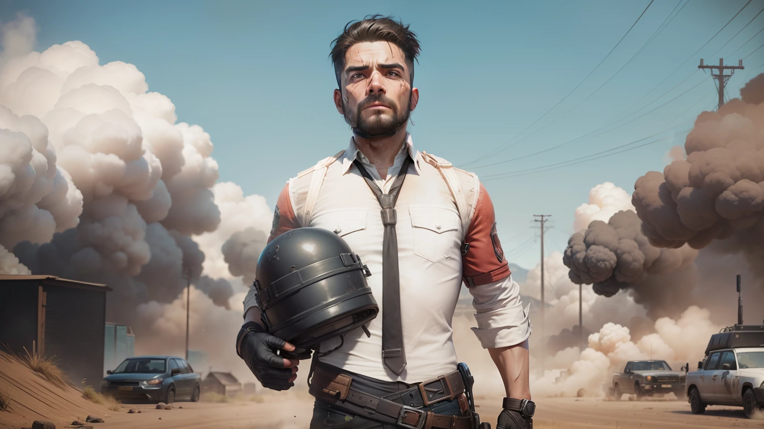 Background pubg, similar face
