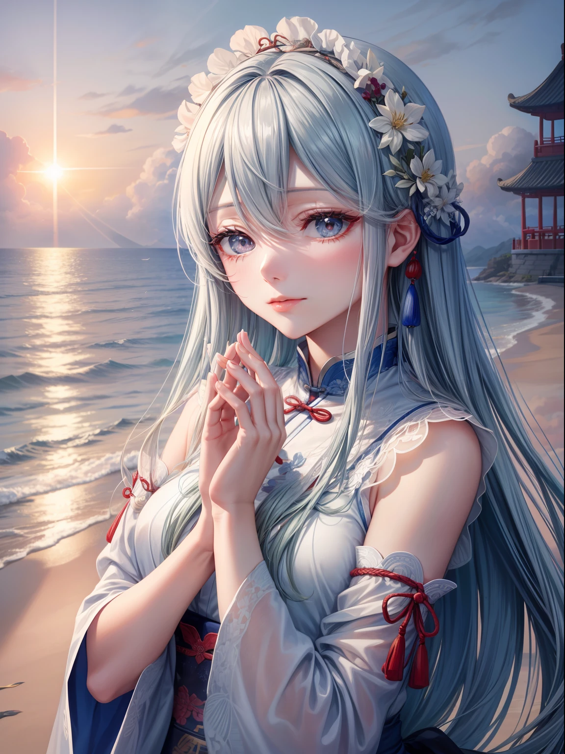 Chinese cologne,Soar above the nine heavens,Clouds by the sea,(A pair of delicate and delicate hands and face1.2)