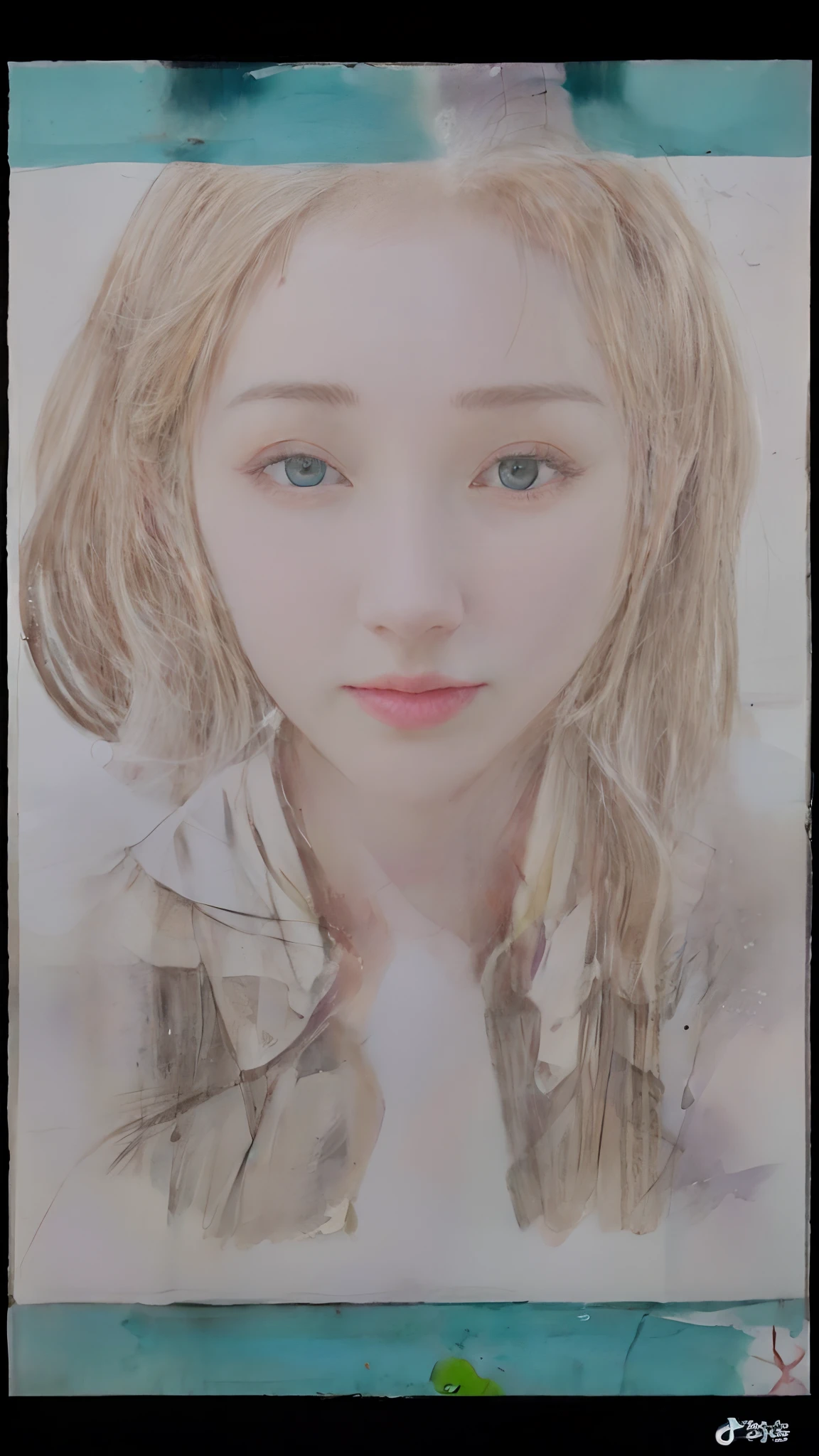 A painting of a girl with long hair and tie, inspired by Tang Sin Yun Sandara, author:Tang Xianyun Sundara, color drawing, japanese anime artist drawn, inspired by Wu Shixian, Realistic. Cheng Yi, color pencil sketch, color pencil sketch, anime sketch, color pencil sketch, author:Yasutomo Oka, inspired by Zhang Shuqi