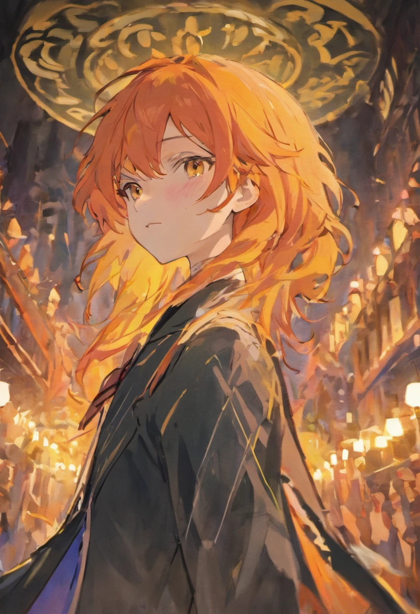 "Chuuya Nakahara From Bungou Stray Dogs as A Pretty Cure ala mode Character based on a Wolf and black forest cake, keep the Character male , give long orange hair and Give him a Gray ,Black , white and red color scheme