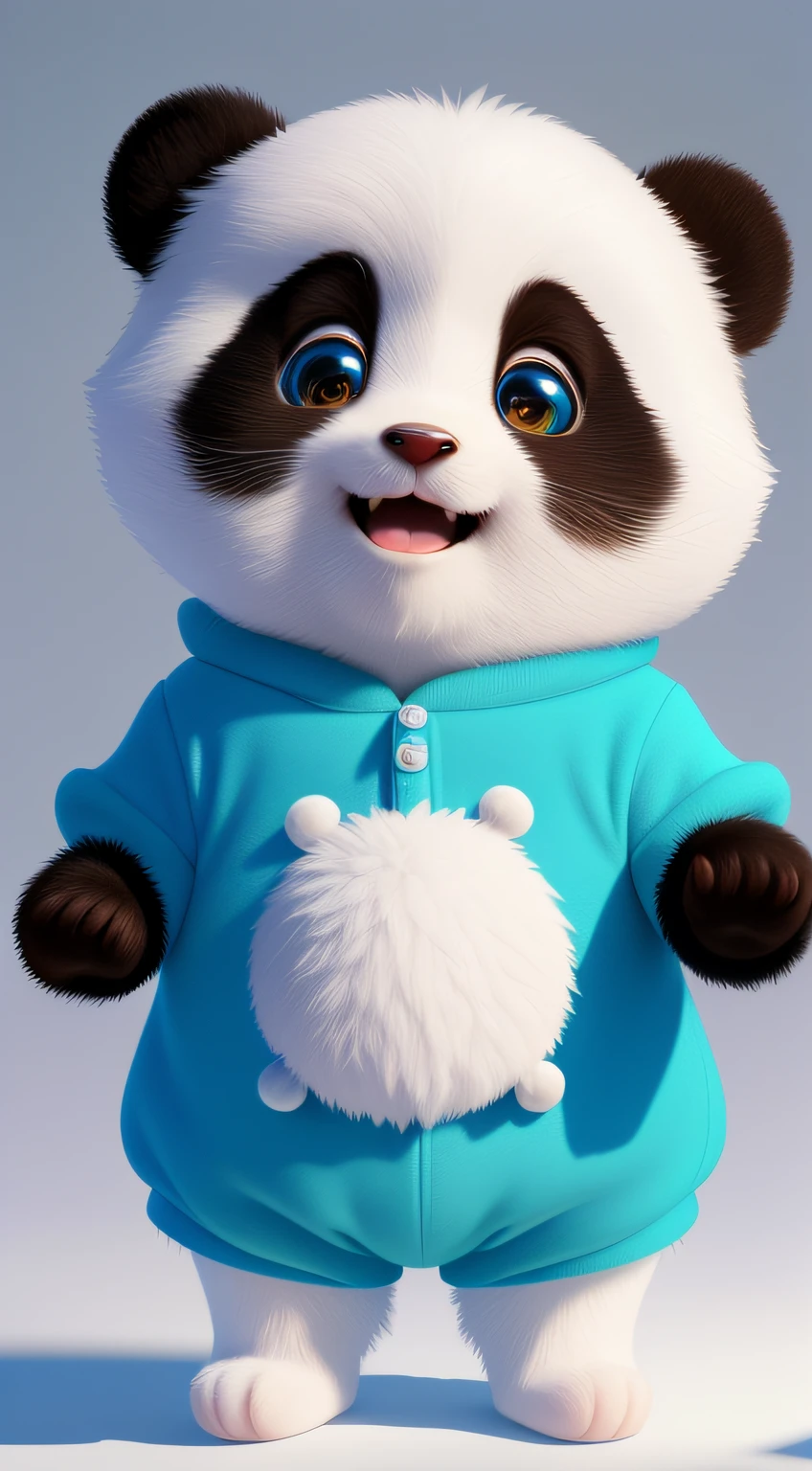 (masterpiece), (best quality), (ultra-detailed), (full body:1.2), Super cute, Baby, Pixar, Baby panda in pajamas, Big bright eyes, Fluffy, Smile, Delicate and fine, Fairy tales, Incredibly high detailed, Pixar style, Bright color palette, Natural light, Simple background with pure color, Octane render, Trending on Artstation, Gorgeous, Ultra wide angle, 8k, HD, Realistic