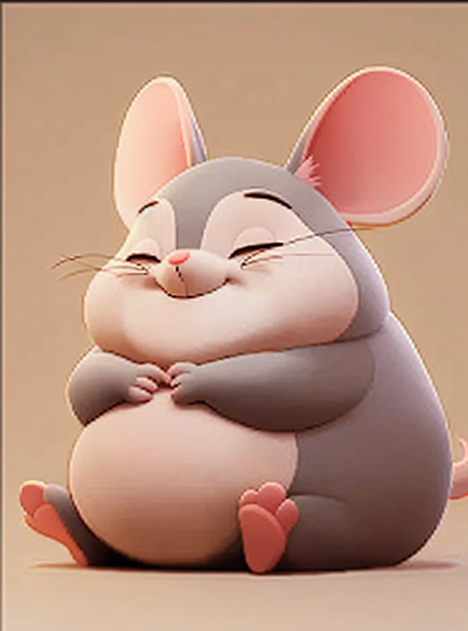 Cartoon rat sitting on the ground，arms folded, happy big chungus, big chungus, Anthropomorphic mouse, Dachungu emoji, beautiful mouse - girl, mouse, big chungus boss, fat bugs bunny, Mouse body, Cute cartoon character, stanley mouse, disney character, & even a little mouse, cute character, anthropomorphic mouse