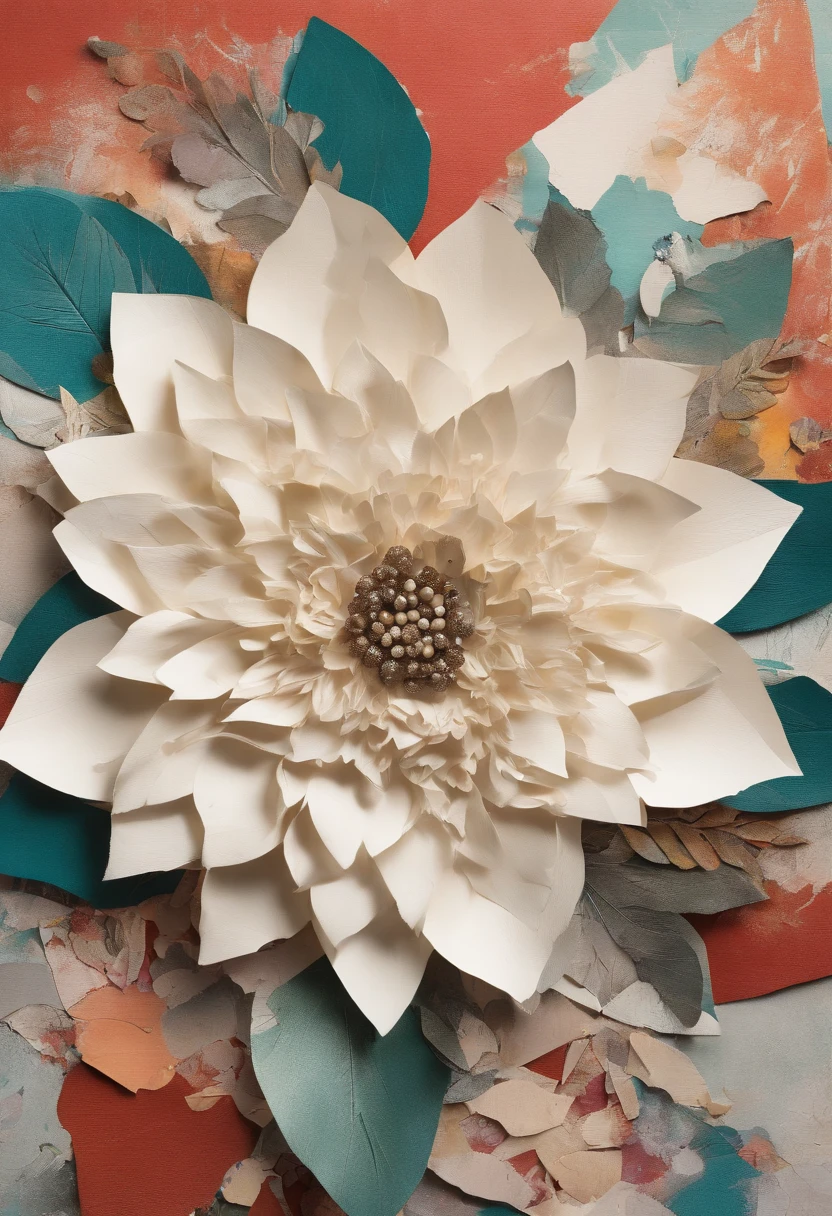 Fake flowers，A vase made of petals,