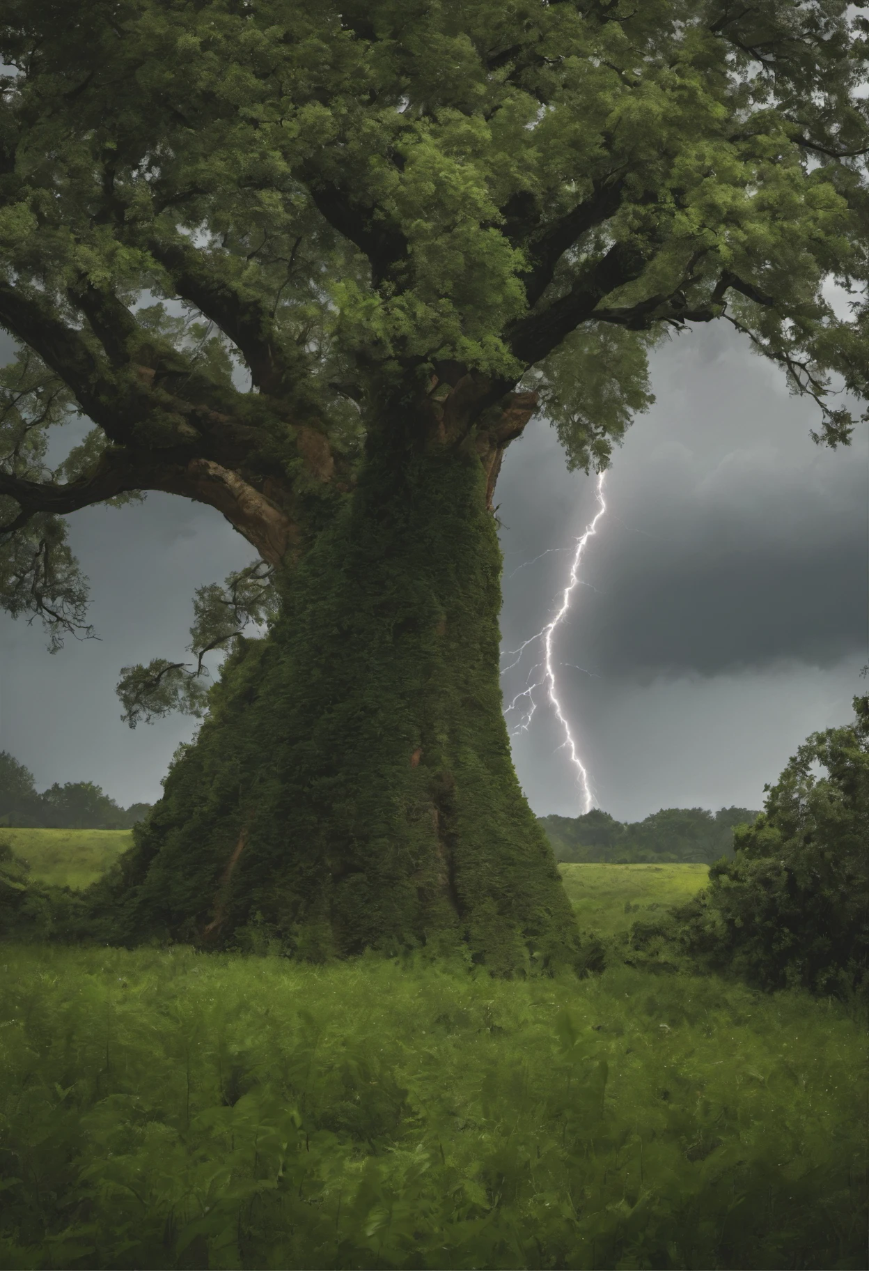 Big wind,Green trees fall to the ground,Tornadoes rage,Weeping people