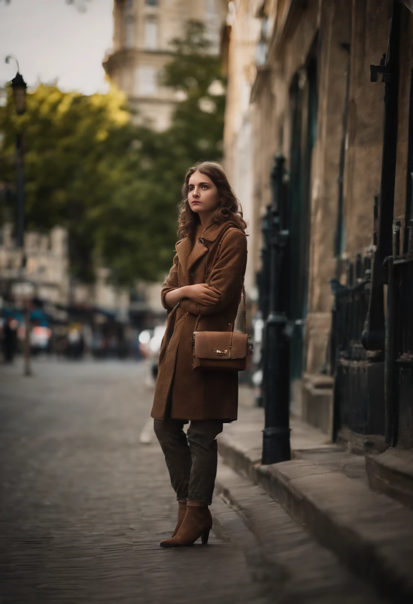 A fourteen-year-old girl on the street
