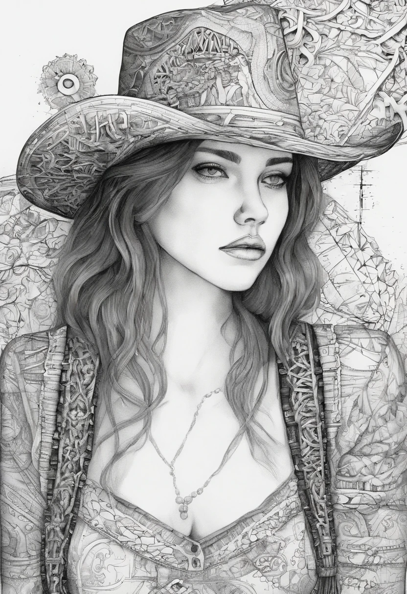 best quality, Ame-chan, master part, 1girl, sozinho, seios pequenos, cowboy shot, suspenders, camisas vermelhas, fita preta
