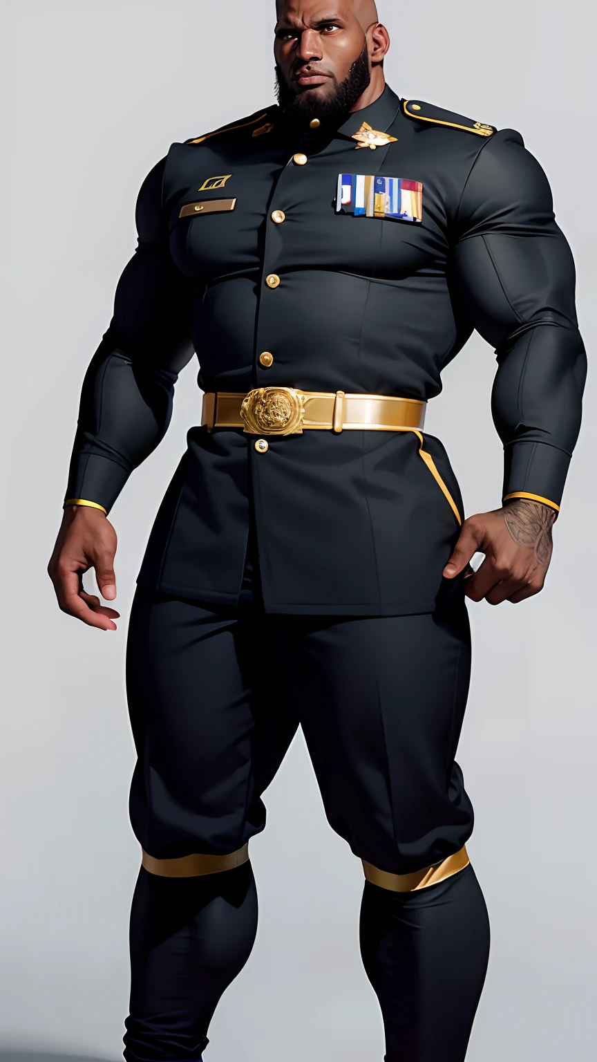 sigma man, big muscle, black, arabian, lebron james, wearing a soldier uniform