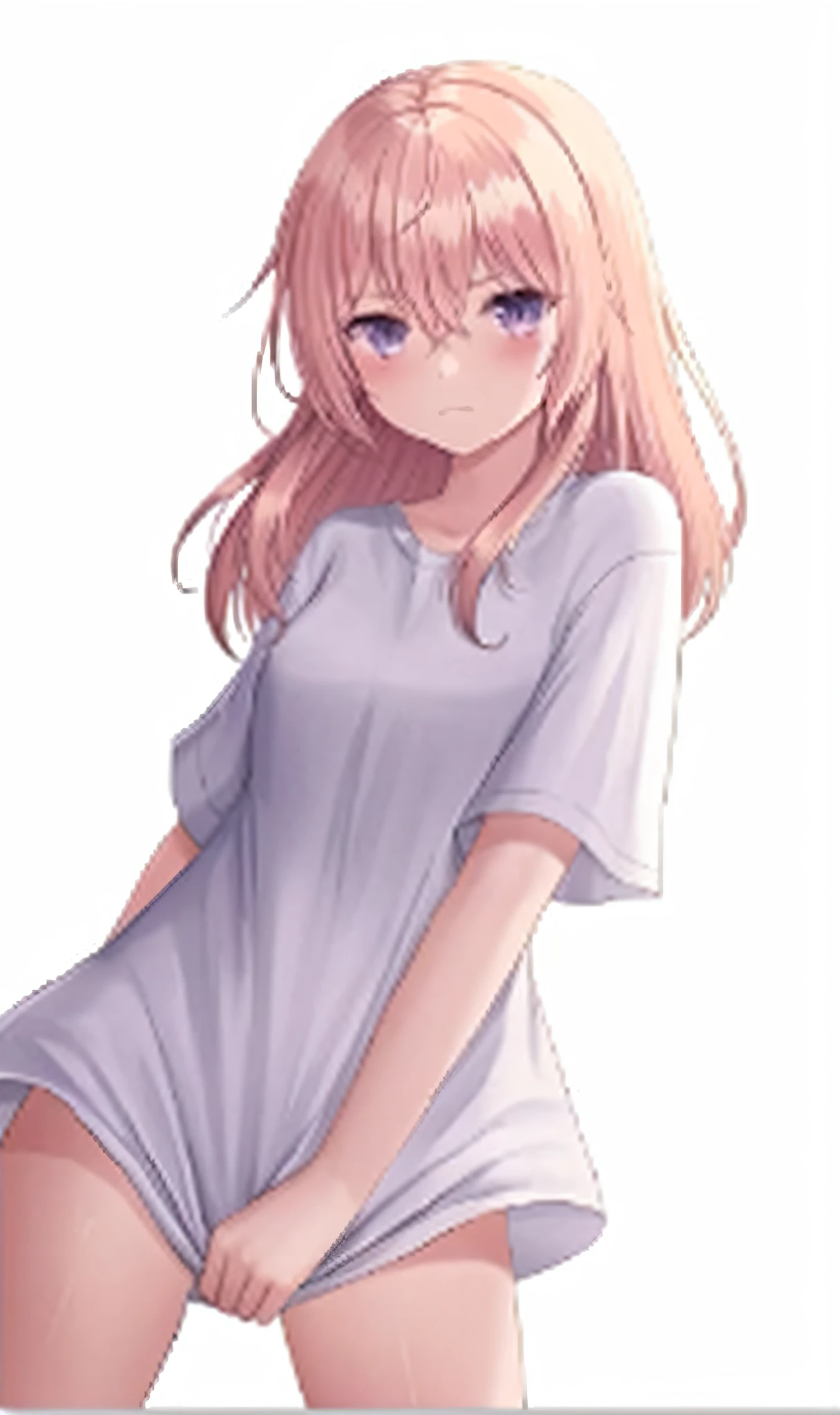 Anime girl in short skirt with pink hair and blue eyes, An anime girl, Anime girl, up of young anime girl, Soft anime illustration, saori, in dress, Realistic young anime girl, anime moe art style, anime figure, anime visual of a cute girl, Cute anime girl, portrait anime girl, Smooth anime CG art, Casual pose, Anime waifu
