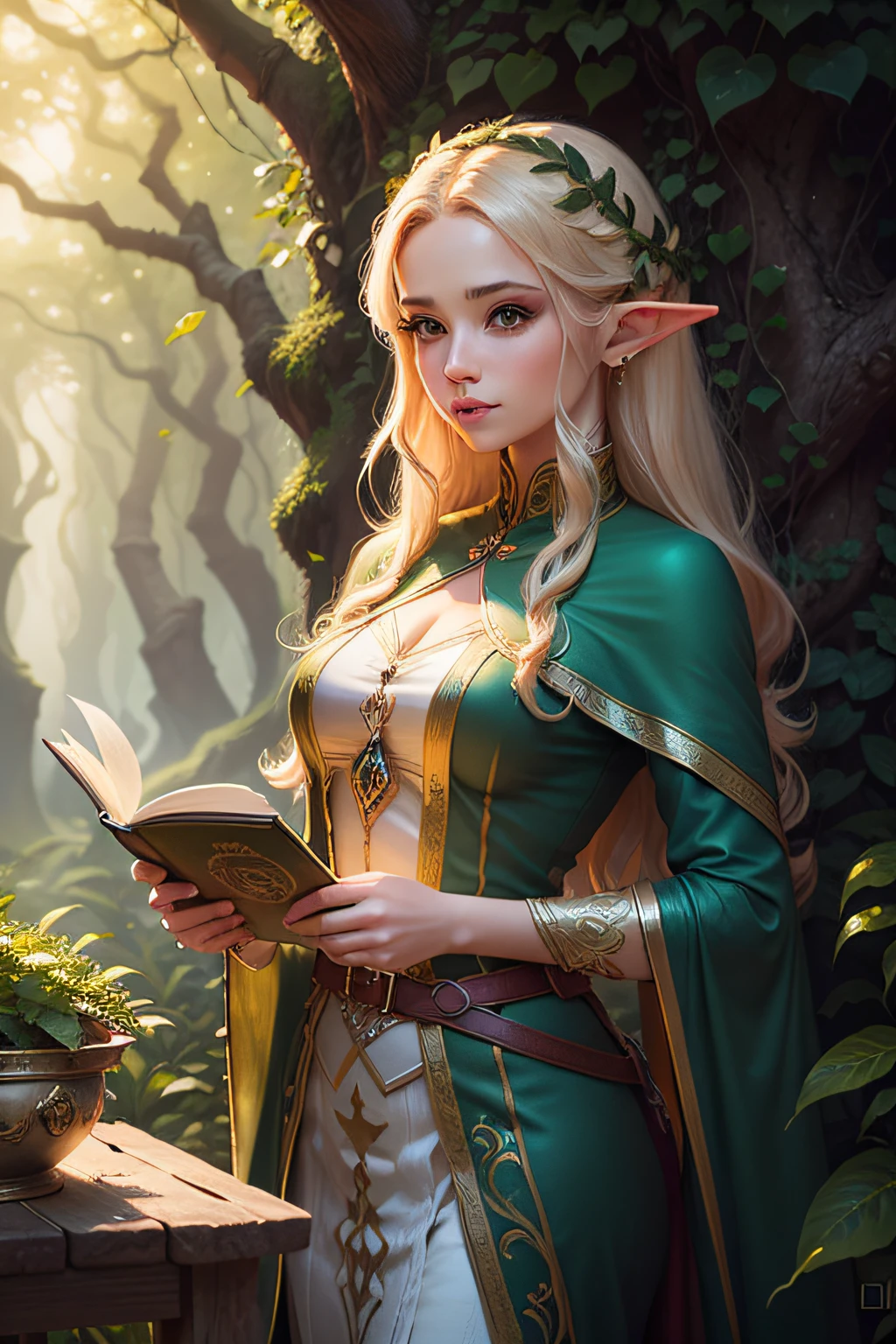 Very beautiful and powerful wizard elf 