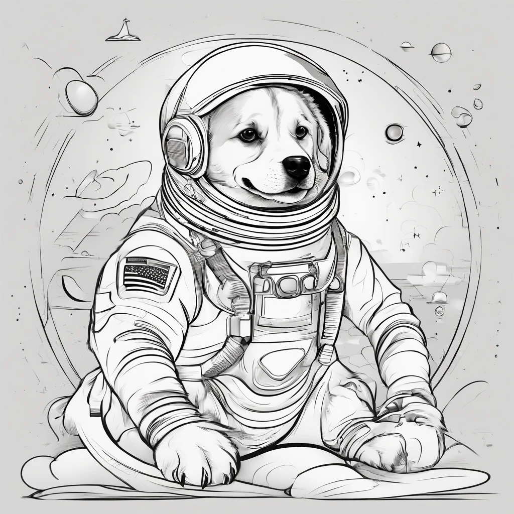 Puppy in a spacesuit,Odyssey in space