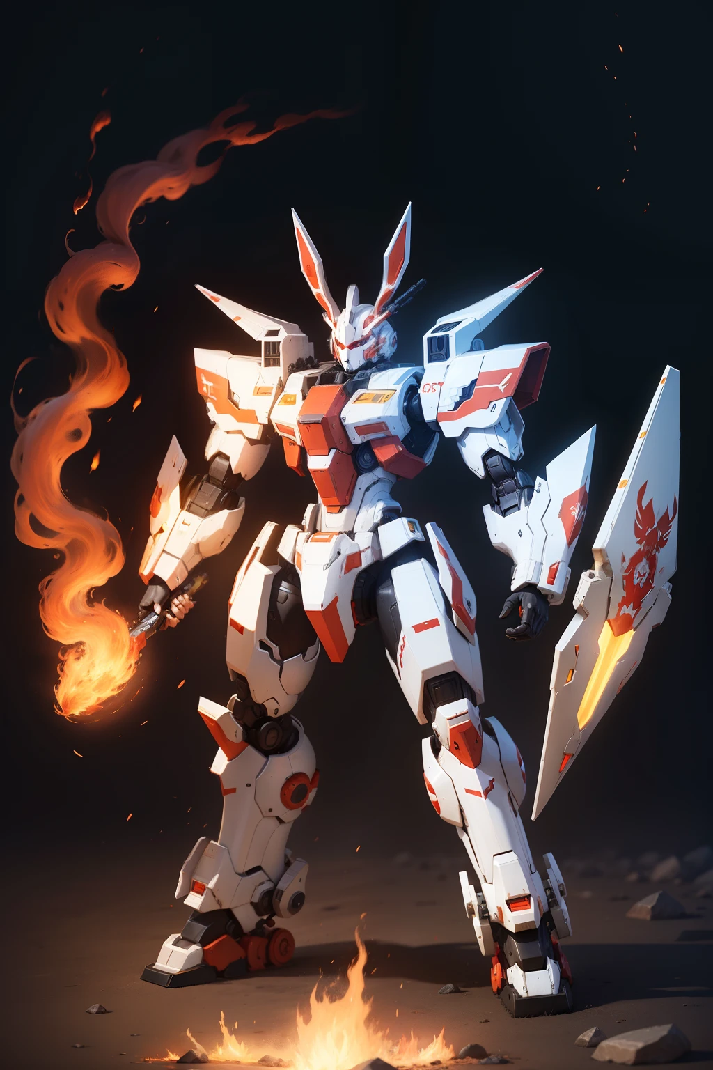 Mecha Fire Elemental Zodiac Rabbit