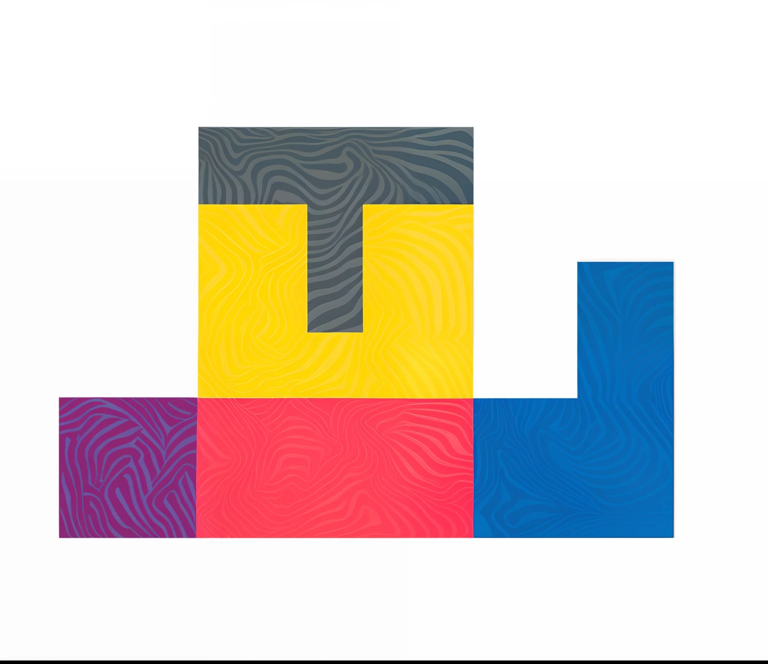 a closeup of a colored block with a zebra pattern, blocos abstratos, Blocos de Cores, Tetris, inspirado em Josef Block, stripes of cubic blocks, ( ( gerador ) ), Blocos, inspirado em Josef Albers, inspirado na arte de Kubisi, ( ( Pontilhamento ) ), cubic blocks, cubic blocks stripes cuts, Tigerman, 3 d arte generativa