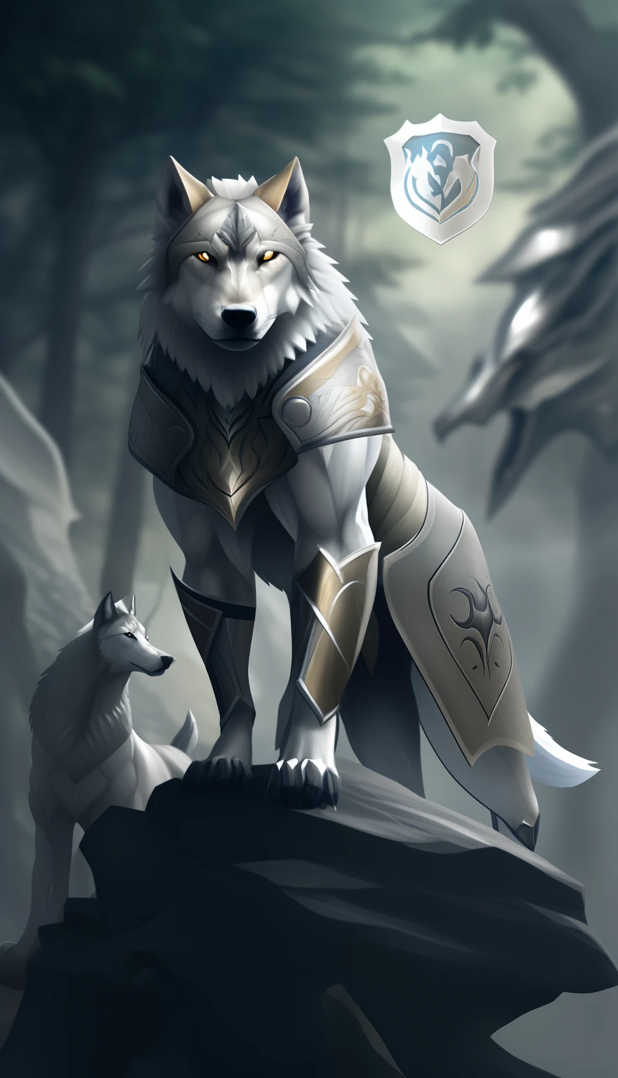 Silver Battle Protections. Wolf features.
