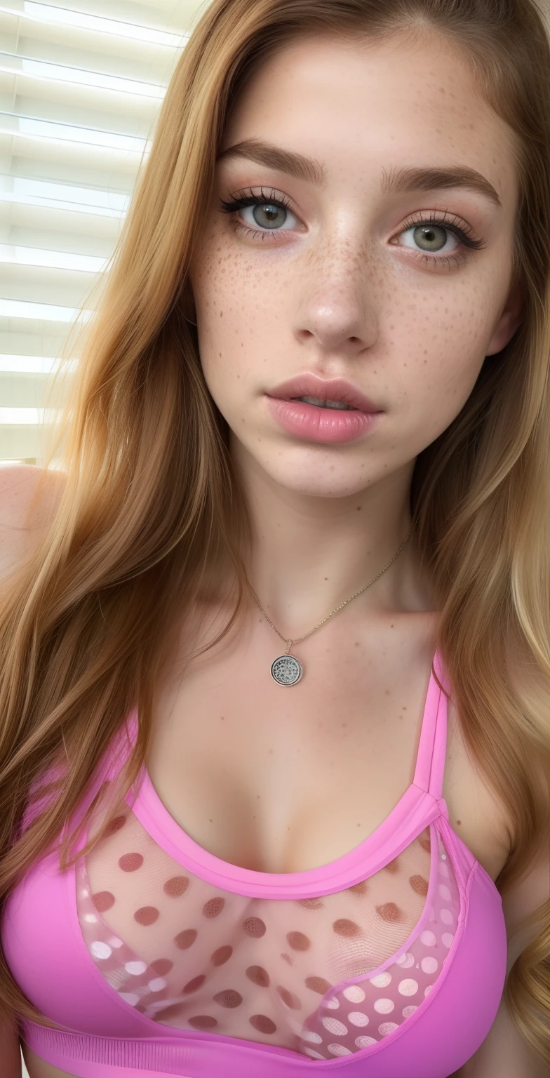 woman with freckles, topless, brown freckles, freckled pale skin, cute freckles, small freckles, freckled, freckles!!!, freckles, elegant freckles, brown freckles, with freckles, freckles on chicks, dark noticeable freckles, freckled face, very brown freckles, rosy cheeks with freckles, a lot of freckles, Lentigines, breasts showing, 30 year old woman, freckled nose, freckled chest, hard