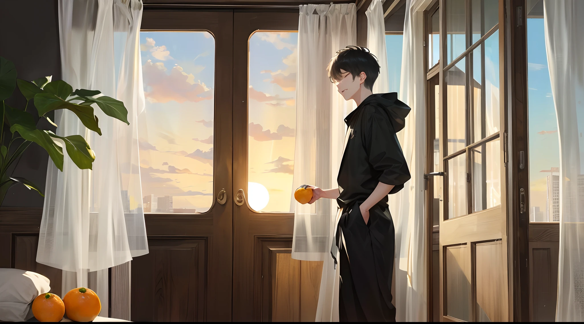 Stood at the door for a long time,The little nurses who passed by for a long time all stole strange glances,The 16-year-old boy slowly pushed the door open。A 16-year-old boy is the most inner,He passed by patches of white curtains,I saw the boy's shadow。
He leaned back against the head of the bed,Close your eyes,Outside the window, a green vine wrapped around the house,The balcony is neatly arranged with a few somewhat potholed oranges。
I found that his lunch didn't move at all—pressed against his lap。