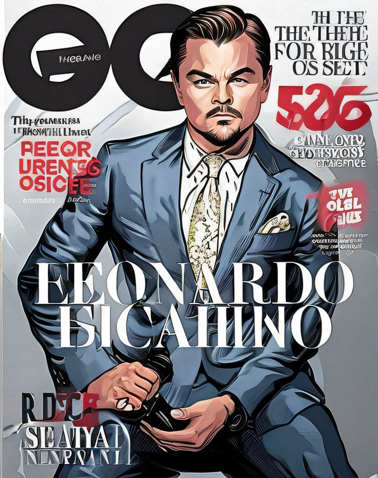 Magazine cover with leonardo dicaprio