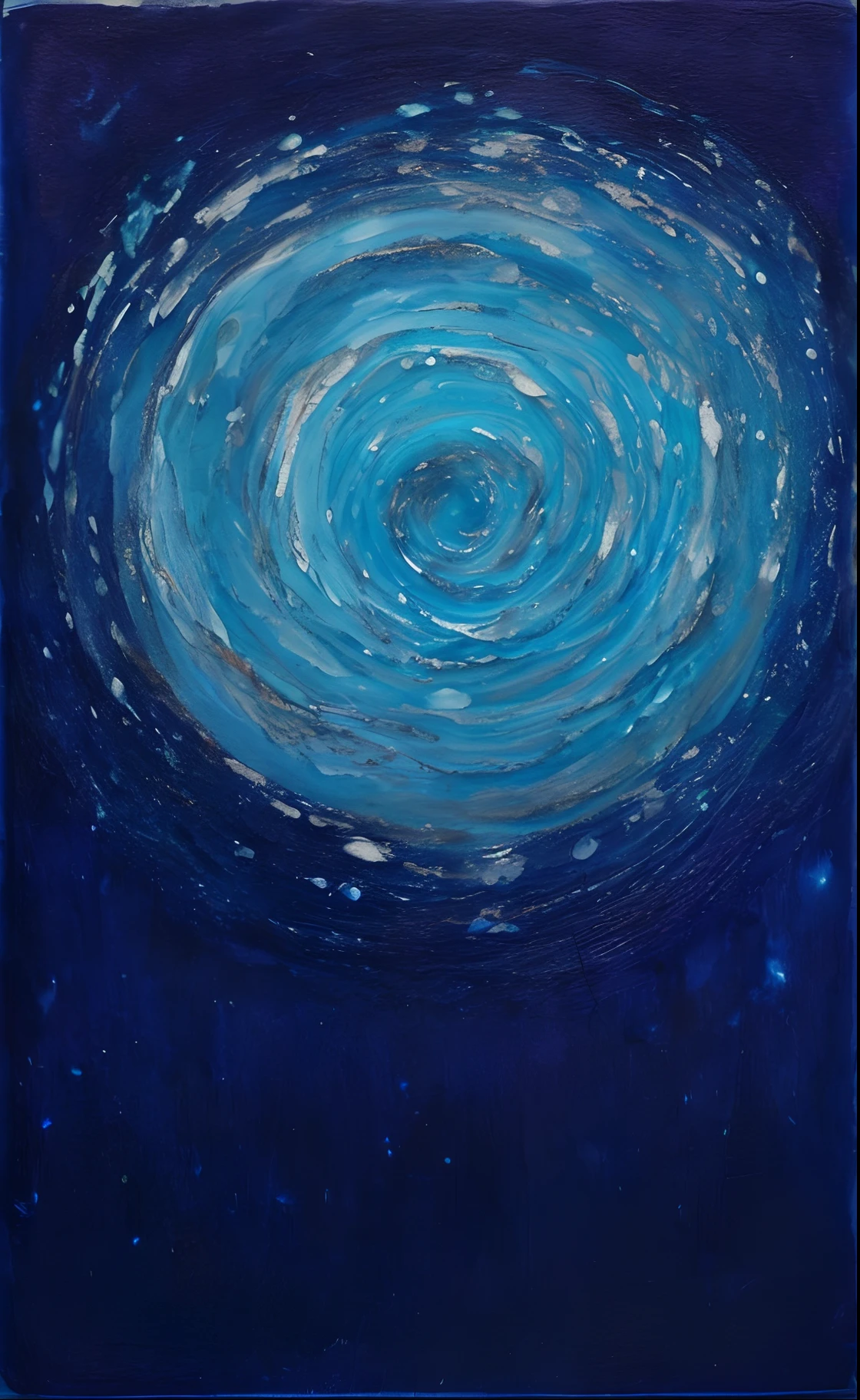 Draw blue and white round objects with water and clouds, swirling water cosmos, Inspired by Francis Hodgkins, Water painting, Water Swirls, watercolors on canvas, simple curvilinear watercolor, softly swirling magical energy, watercolor on canvas, blue backdrop, detailed watercolour, Floating. Watercolor and acrylic, hyper HD, Watercolor masterpiece