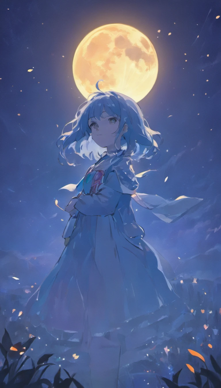 On a peaceful autumn night,A bright full moon hangs high in the clear blue night sky,A little star shines。In a beautiful square full of osmanthus flowers,Mid-Autumn Festival atmosphere,20th anniversary,Moon cake,sweet osmanthus