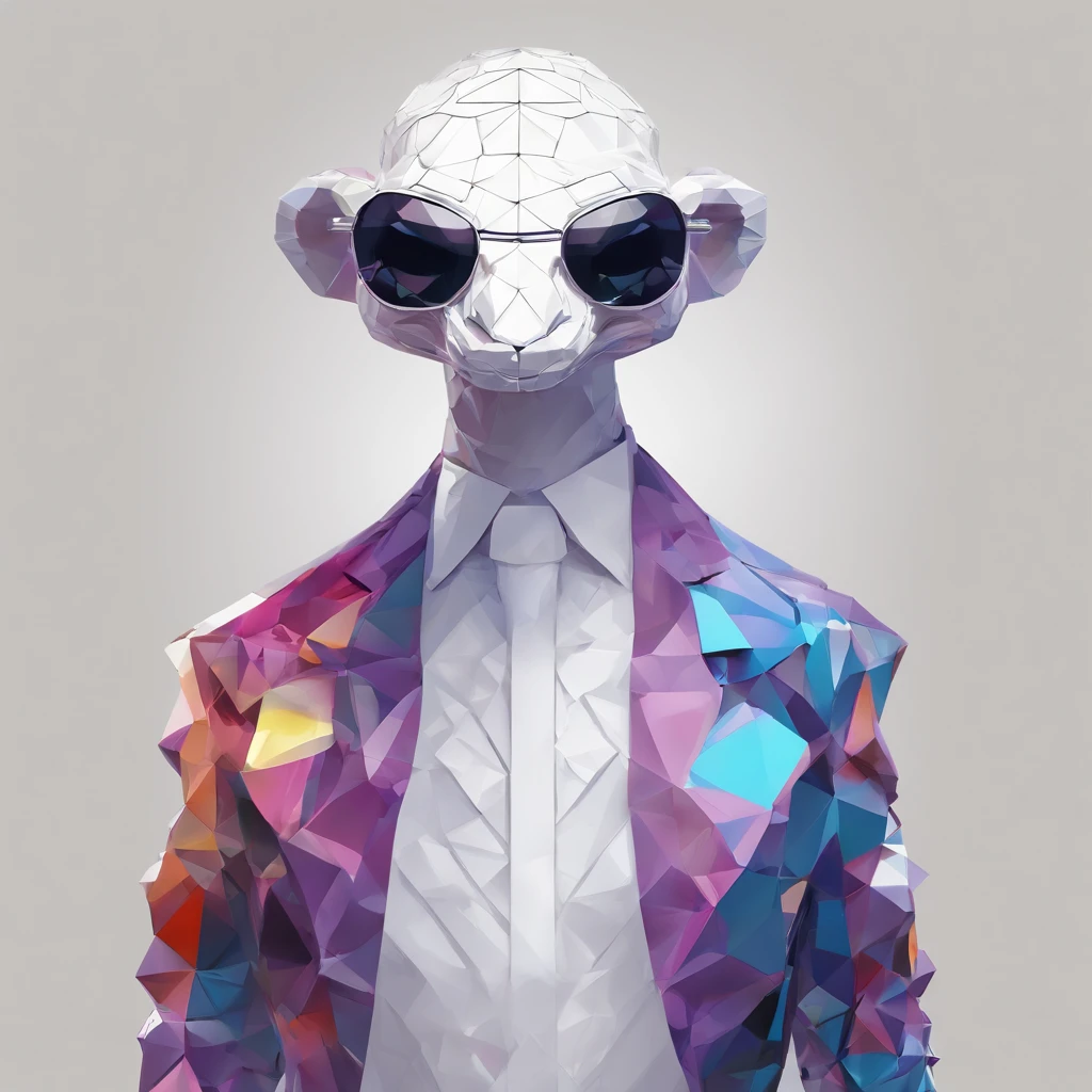 Perfect alignment, Cute little snake wearing a jacket,crystal vases,Rose flower, Wearing sunglasses, cheerfulness, Standing position, Abstract beauty, Centered, Looking at the camera, Facing the camera, nearing perfection, Dynamic, Highly detailed, smooth, Sharp focus, 8K, high definition resolution, illustration, Art by Carne Griffiths and Wadim Kashin, White background