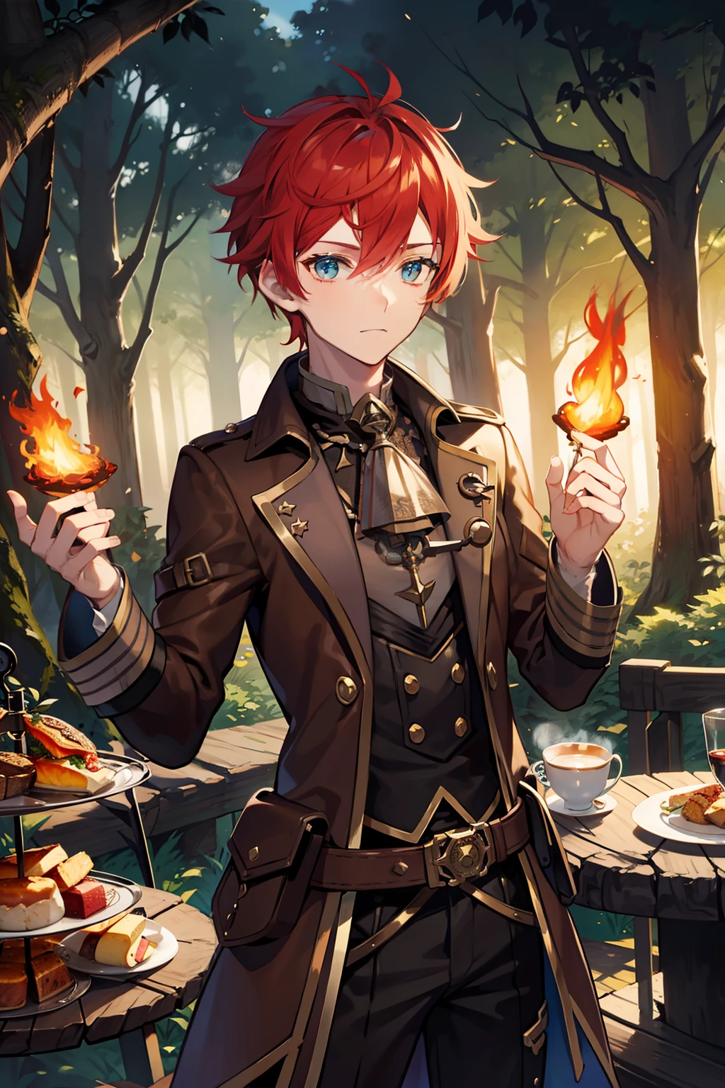 male people twinks {{ember}} steampunc tea parties Wonderland The World of Fairy Tales in woods evening Flocks of colorful birds